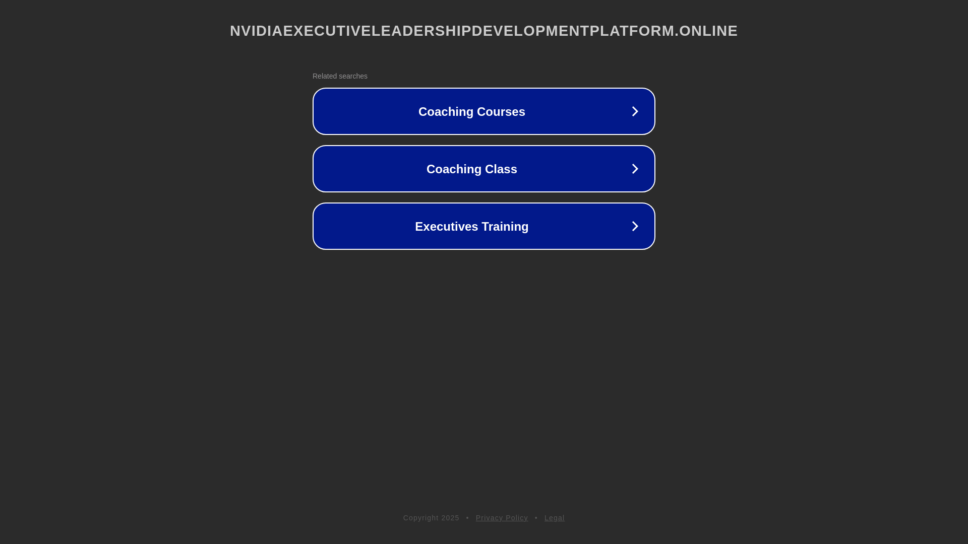 website screenshot of https://nvidiaexecutiveleadershipdevelopmentplatform.online/
