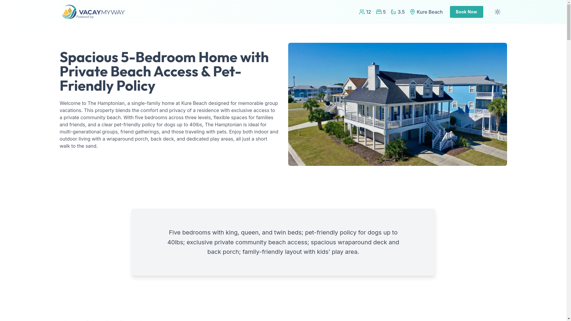 website screenshot of https://dunesdeck.house/