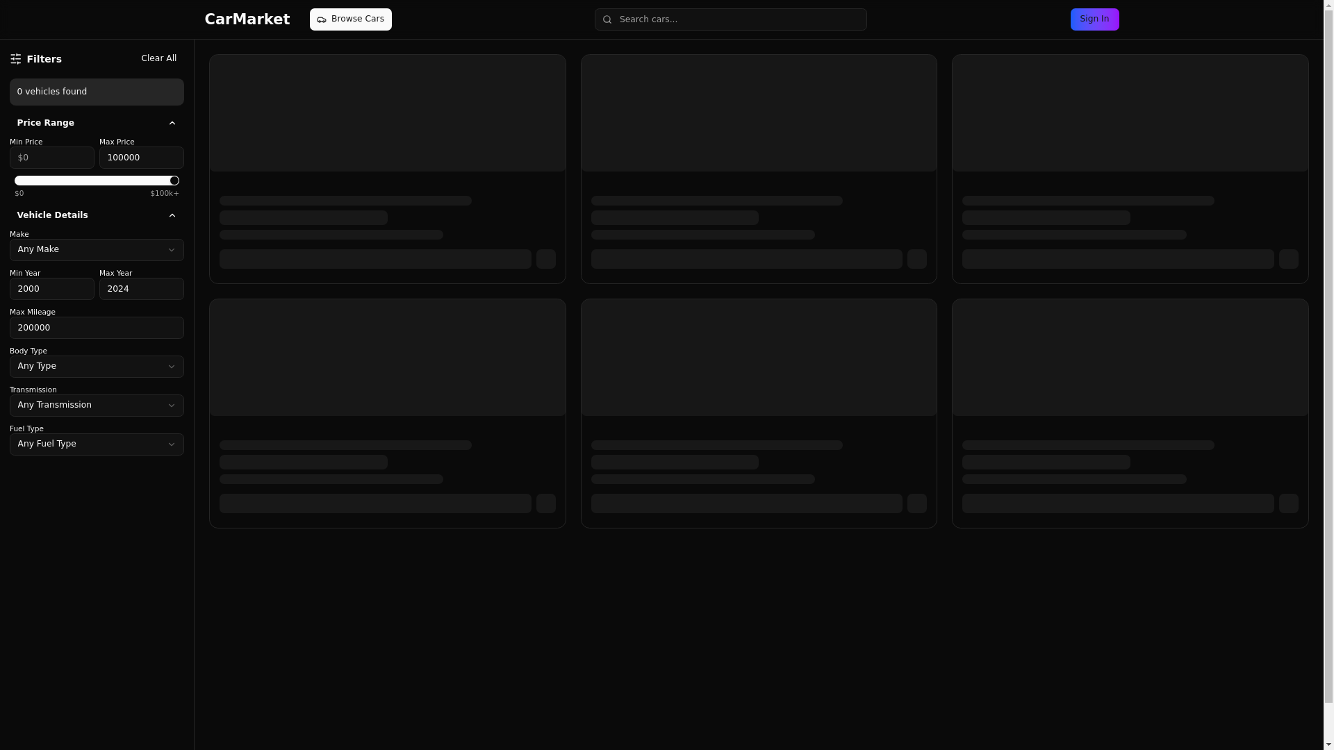 website screenshot of https://dealerai.xyz/