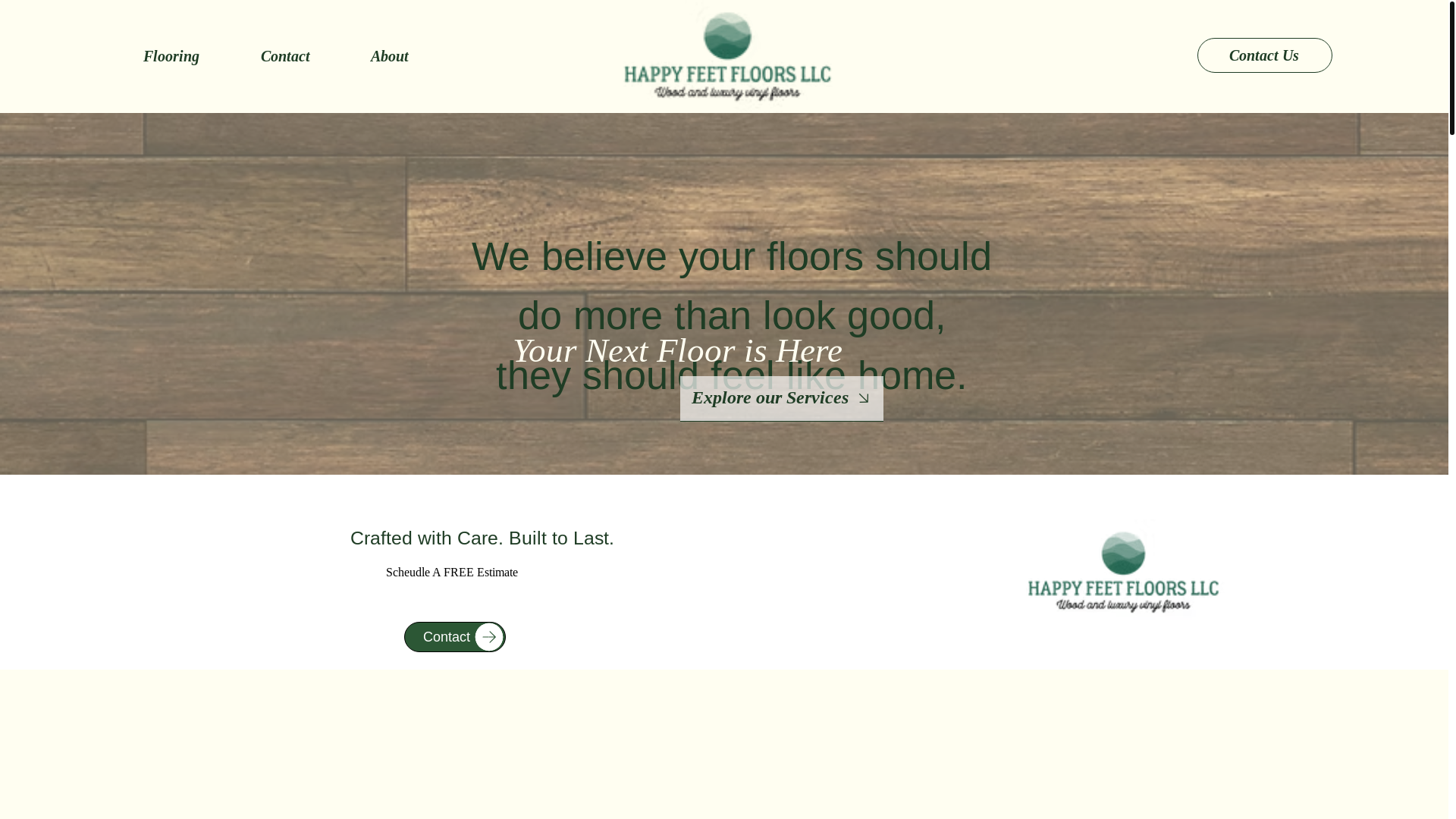 website screenshot of https://happyfeetwoodfloors.com/