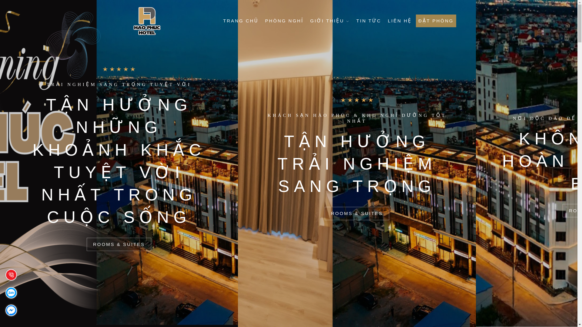 website screenshot of https://haophuchotel.com/