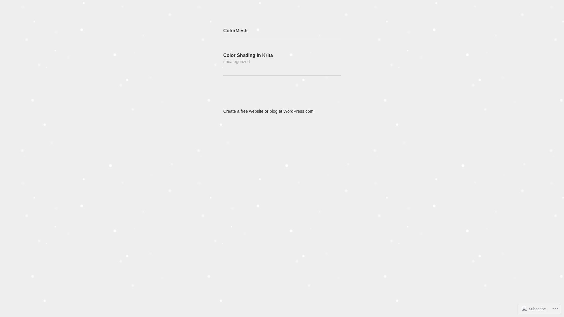 website screenshot of https://colormesh.blog/