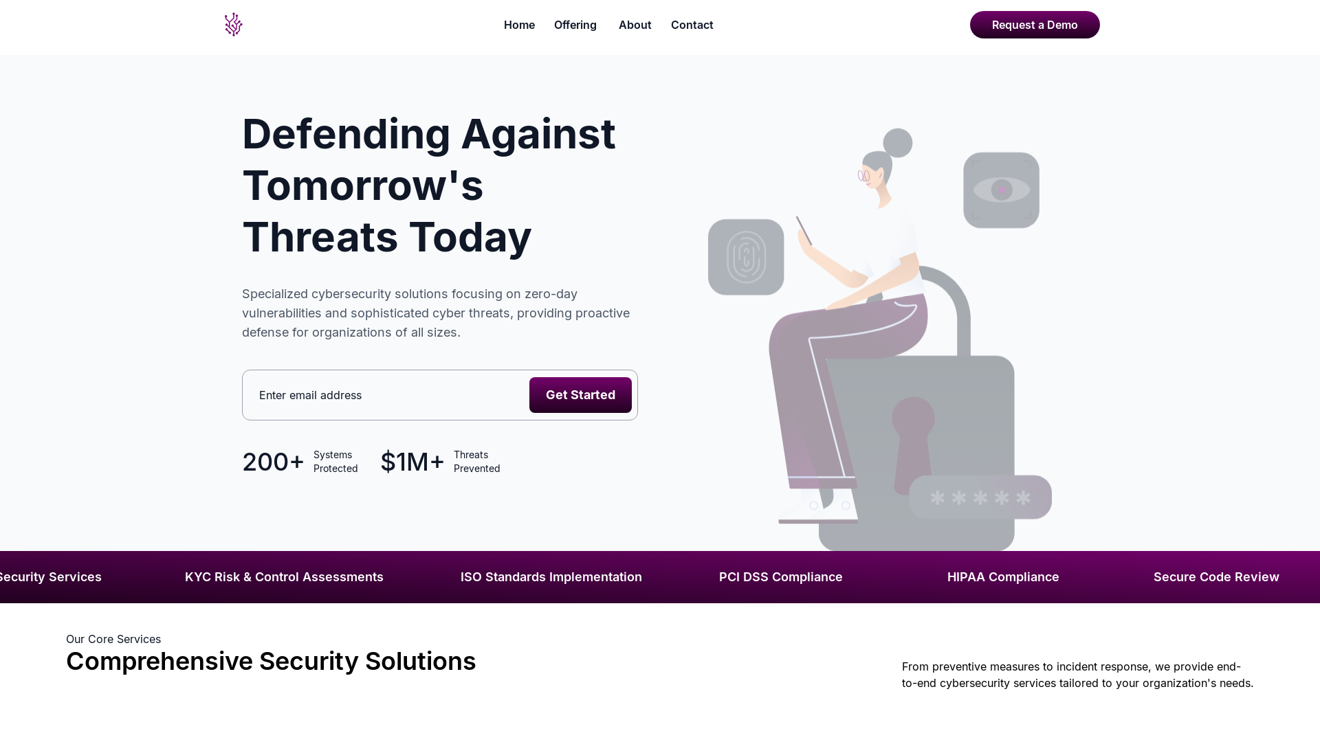 website screenshot of https://0daysecuritycloud.com/