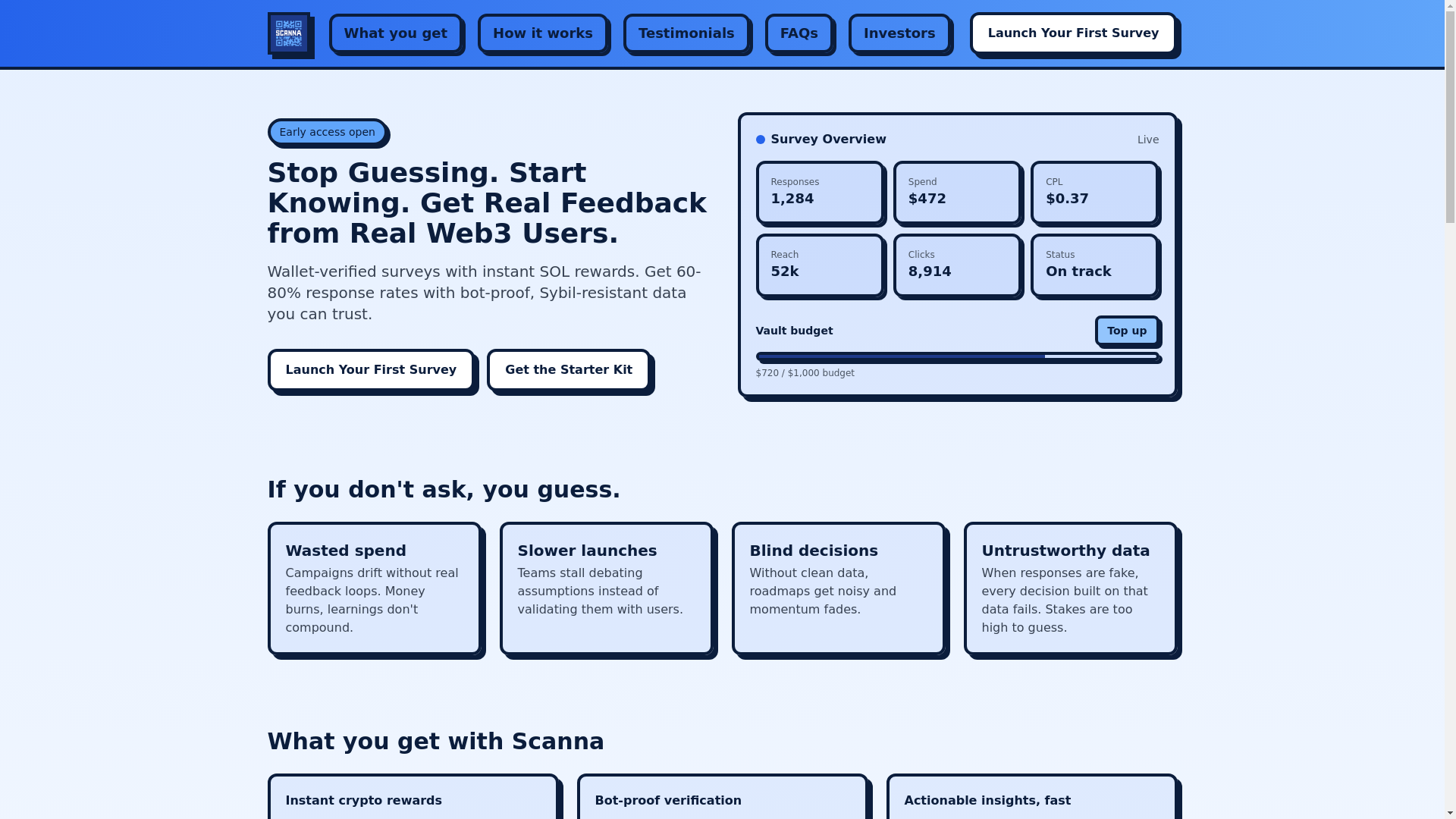 website screenshot of https://scanna-landing.pages.dev/