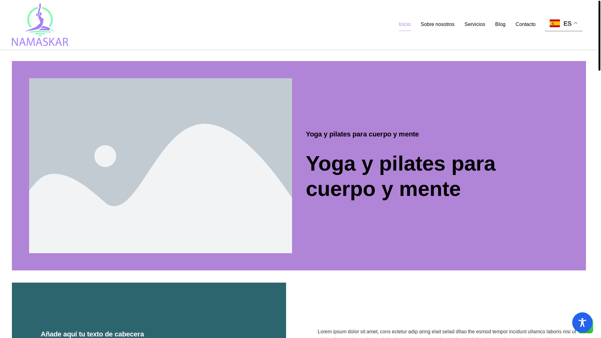 website screenshot of https://saladeyogaypilatesnamaskar.com/