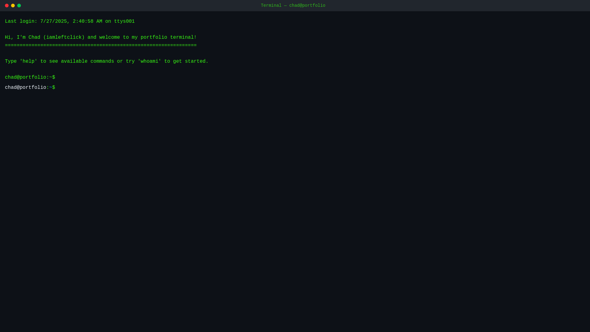website screenshot of https://iamleftclick.com/