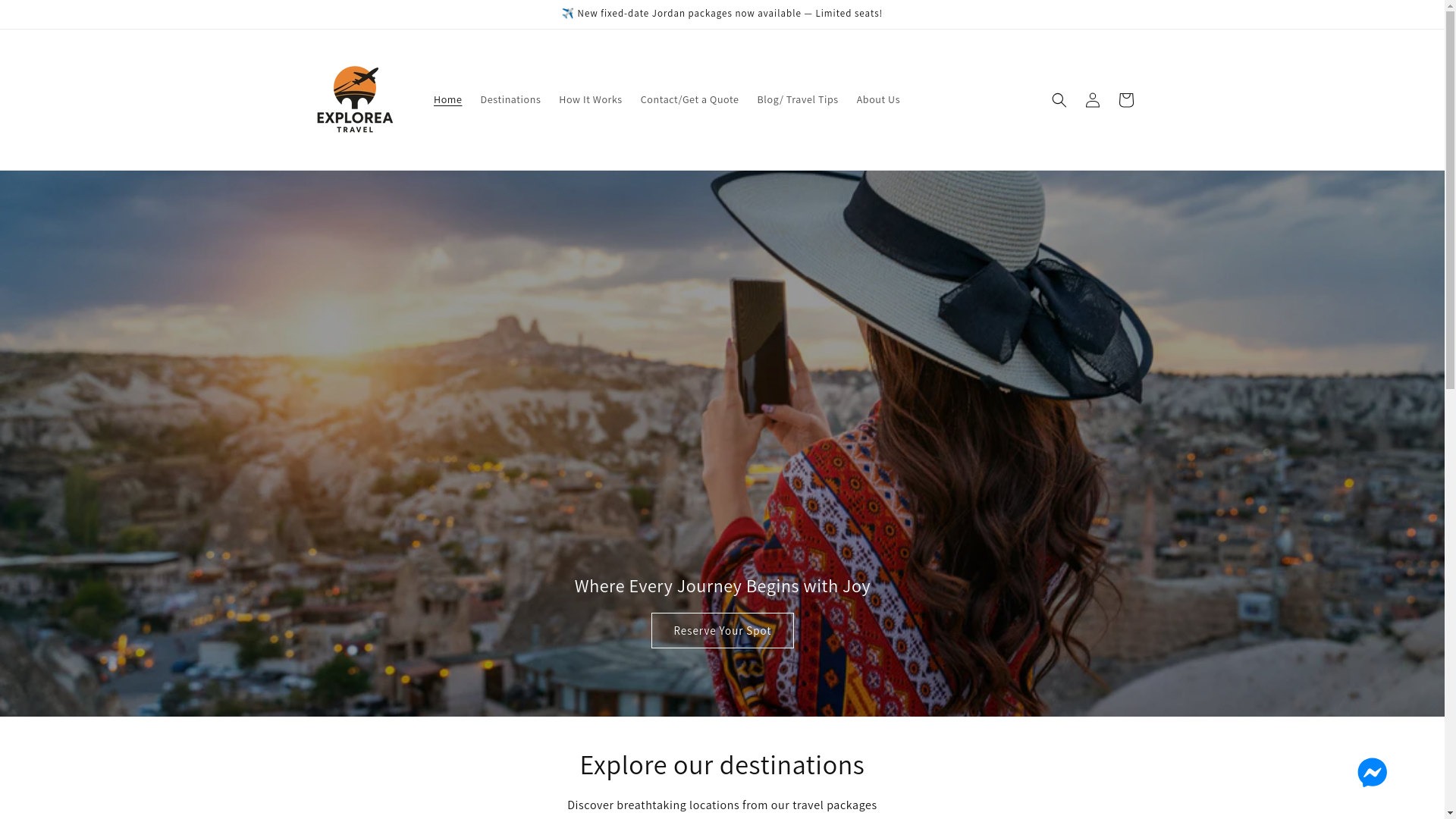 website screenshot of https://explorea.uk/