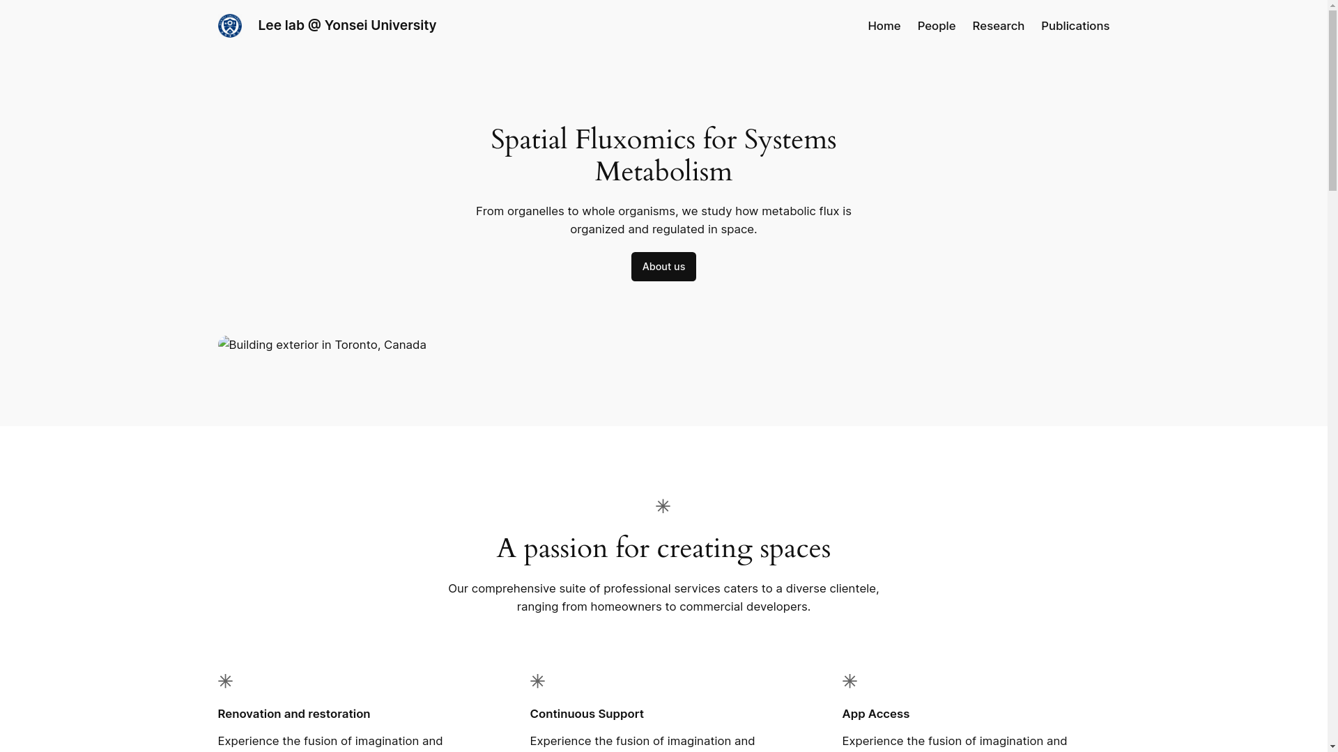 website screenshot of https://spatialfluxomics.com/