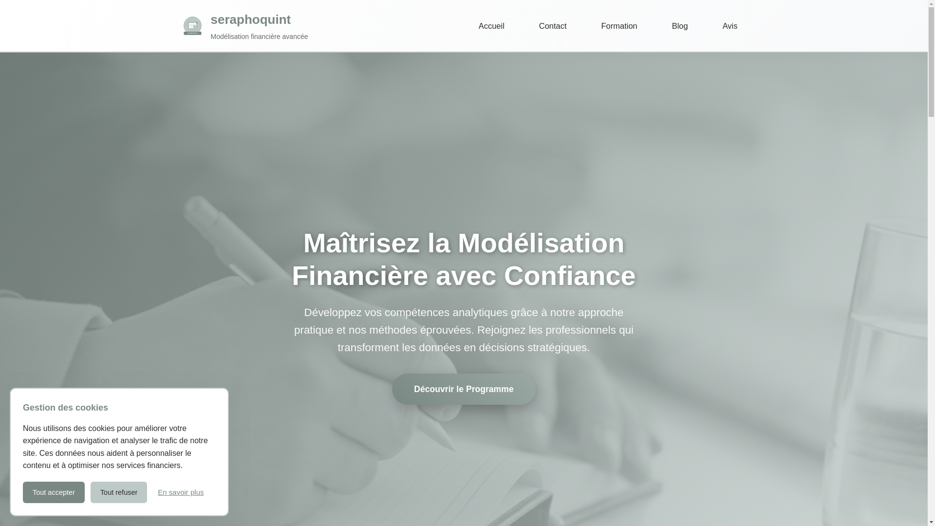 website screenshot of https://seraphoquint.com