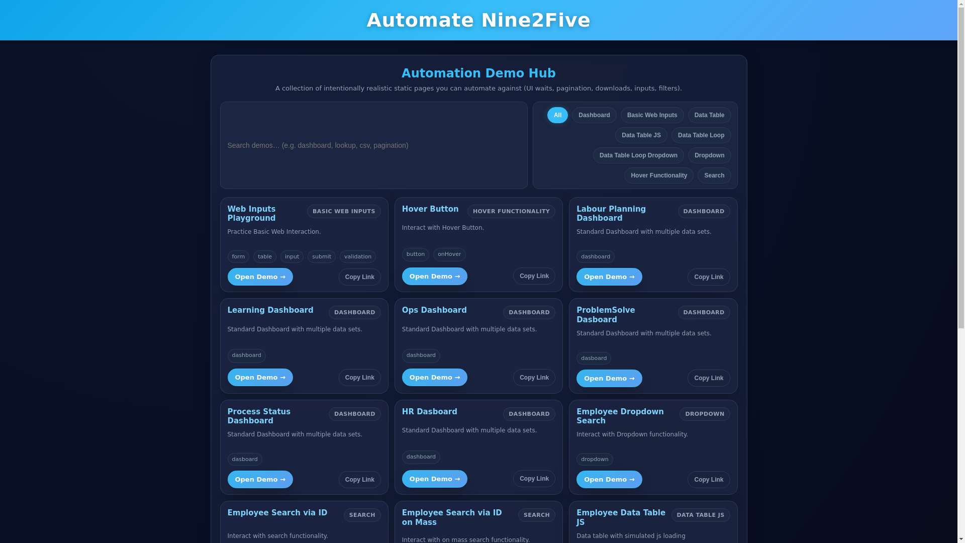 website screenshot of https://automatenine2five.pages.dev/