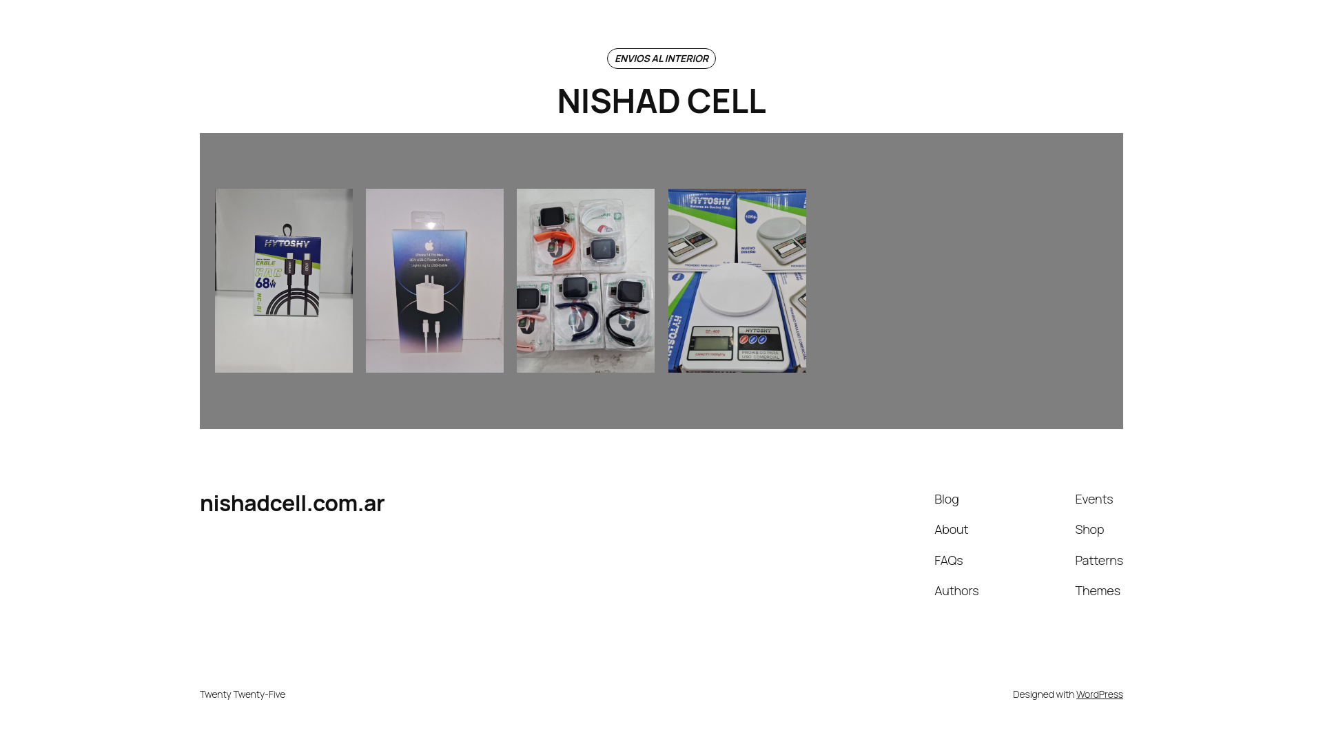 website screenshot of https://nishadcell.com.ar/