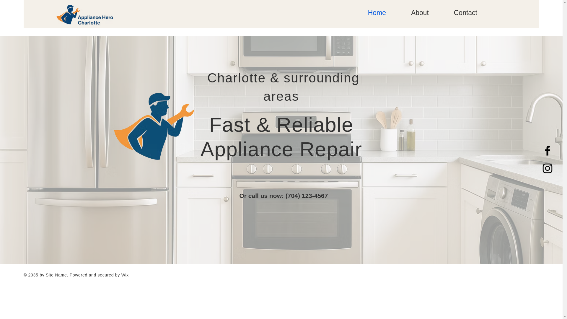 website screenshot of https://applianceherocharlotte.com/