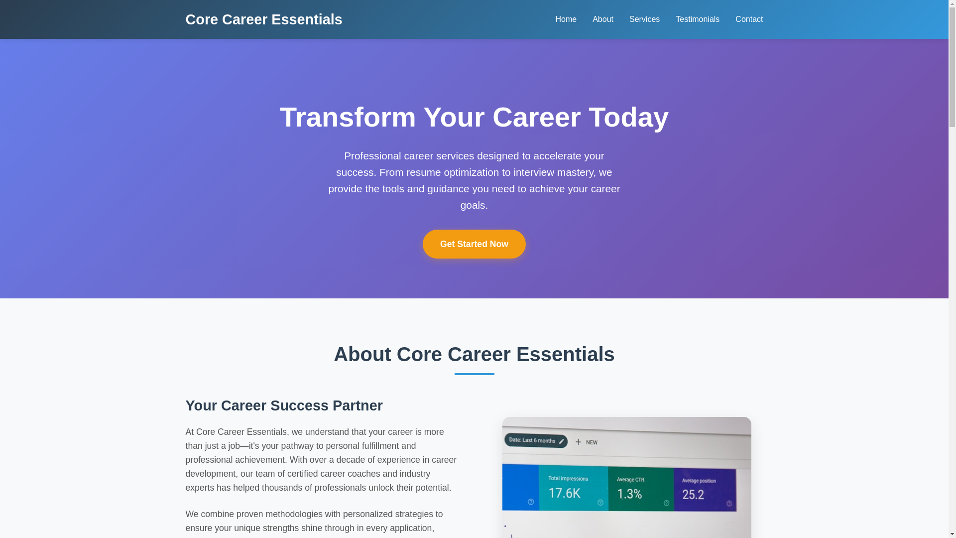 website screenshot of https://corecareeressentials.digital/