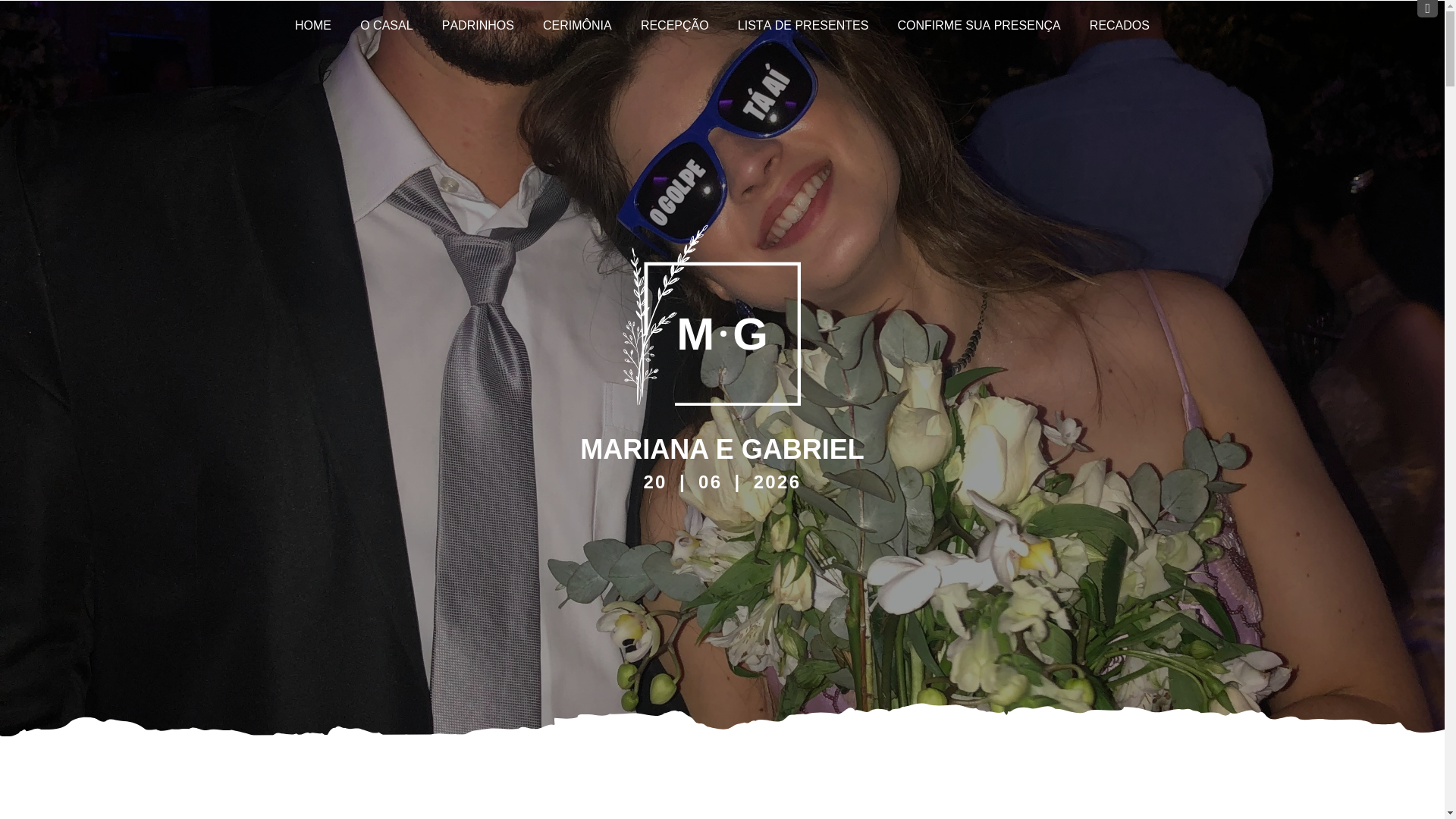 website screenshot of https://marianaegabriel-20-06-26.com.br/