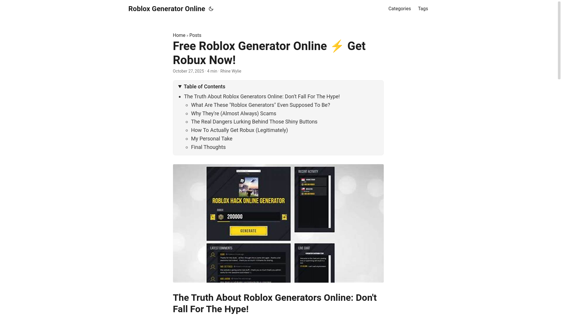 website screenshot of https://roblox-generator-online.pages.dev/