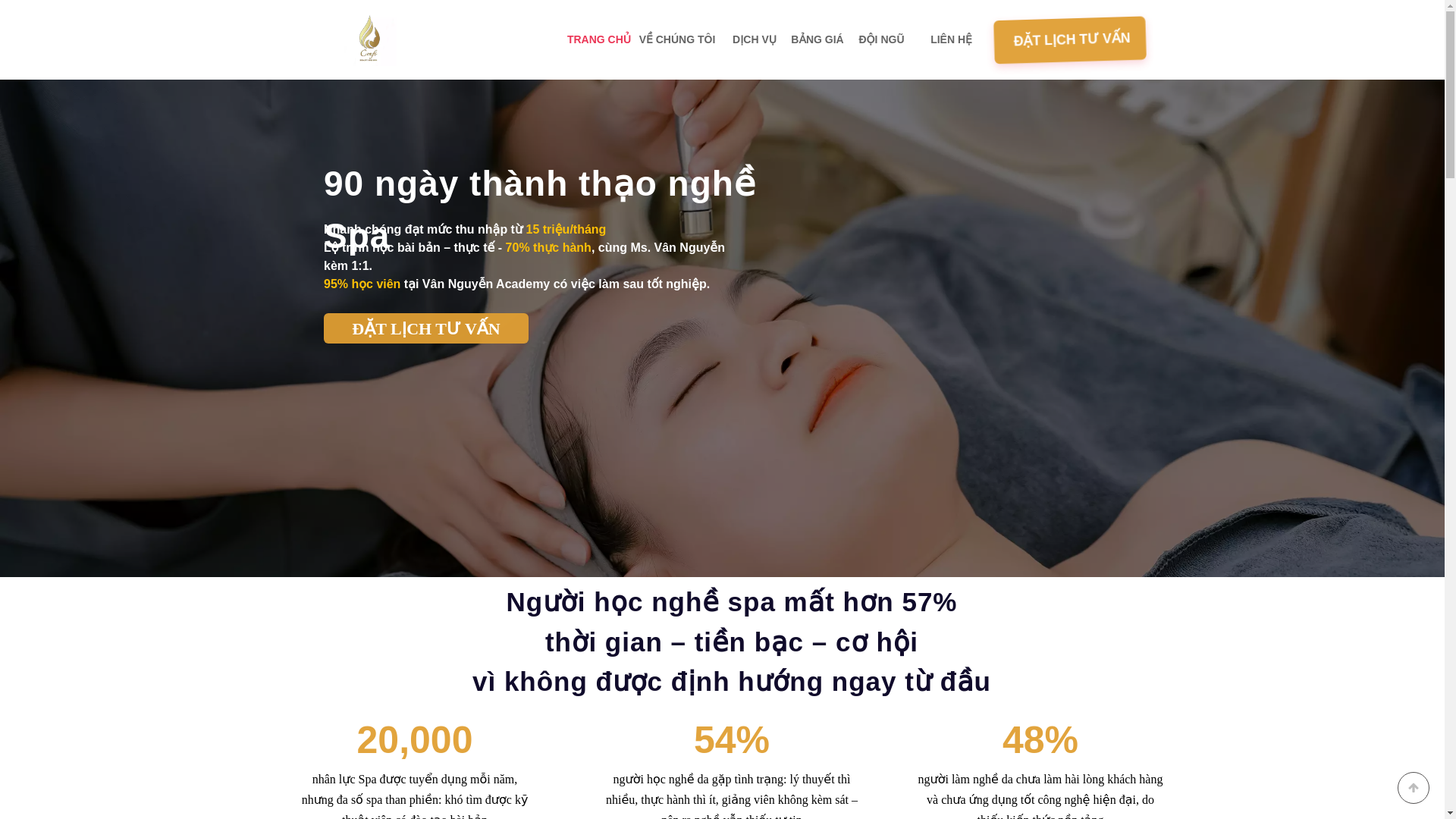 website screenshot of https://vannguyenacademy.vn/