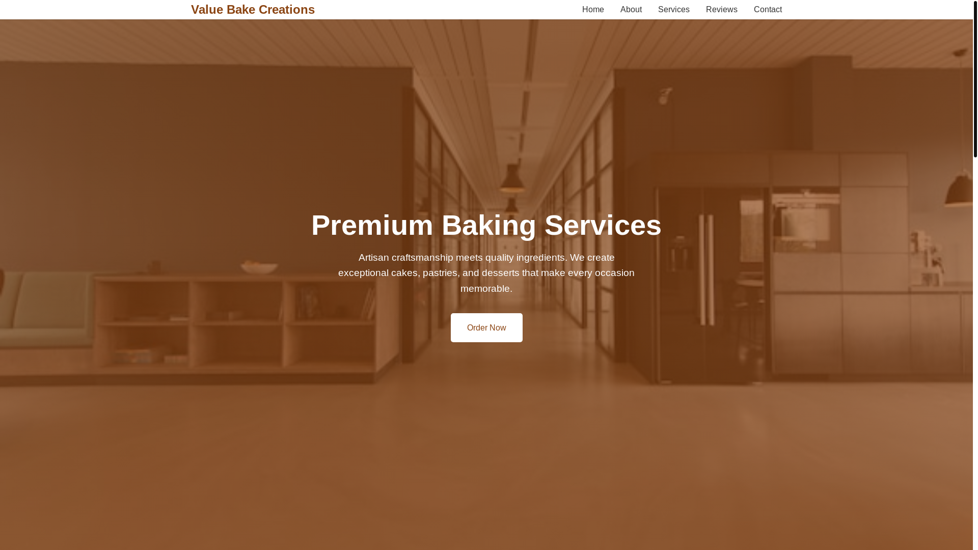 website screenshot of https://valuebakecreations.qpon/