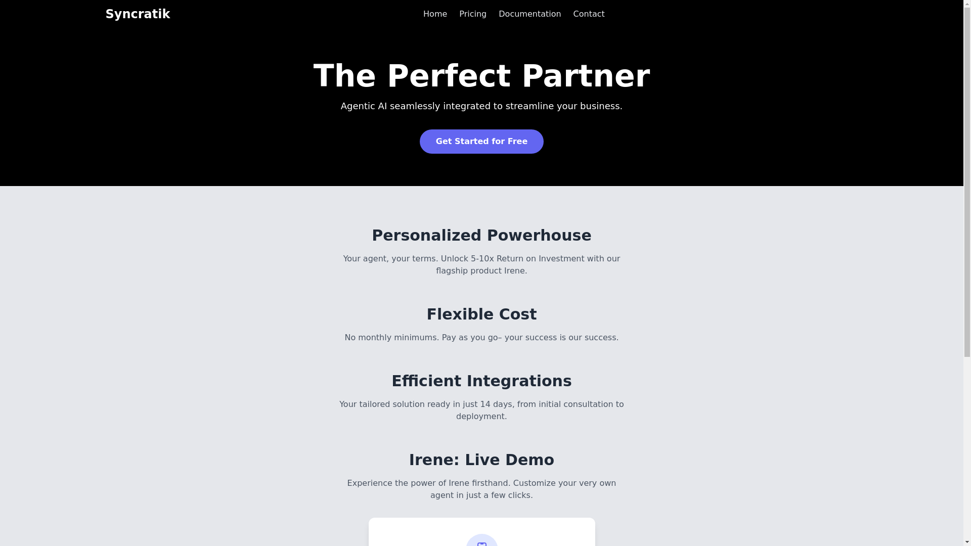 website screenshot of https://syncratikfrontend.pages.dev/