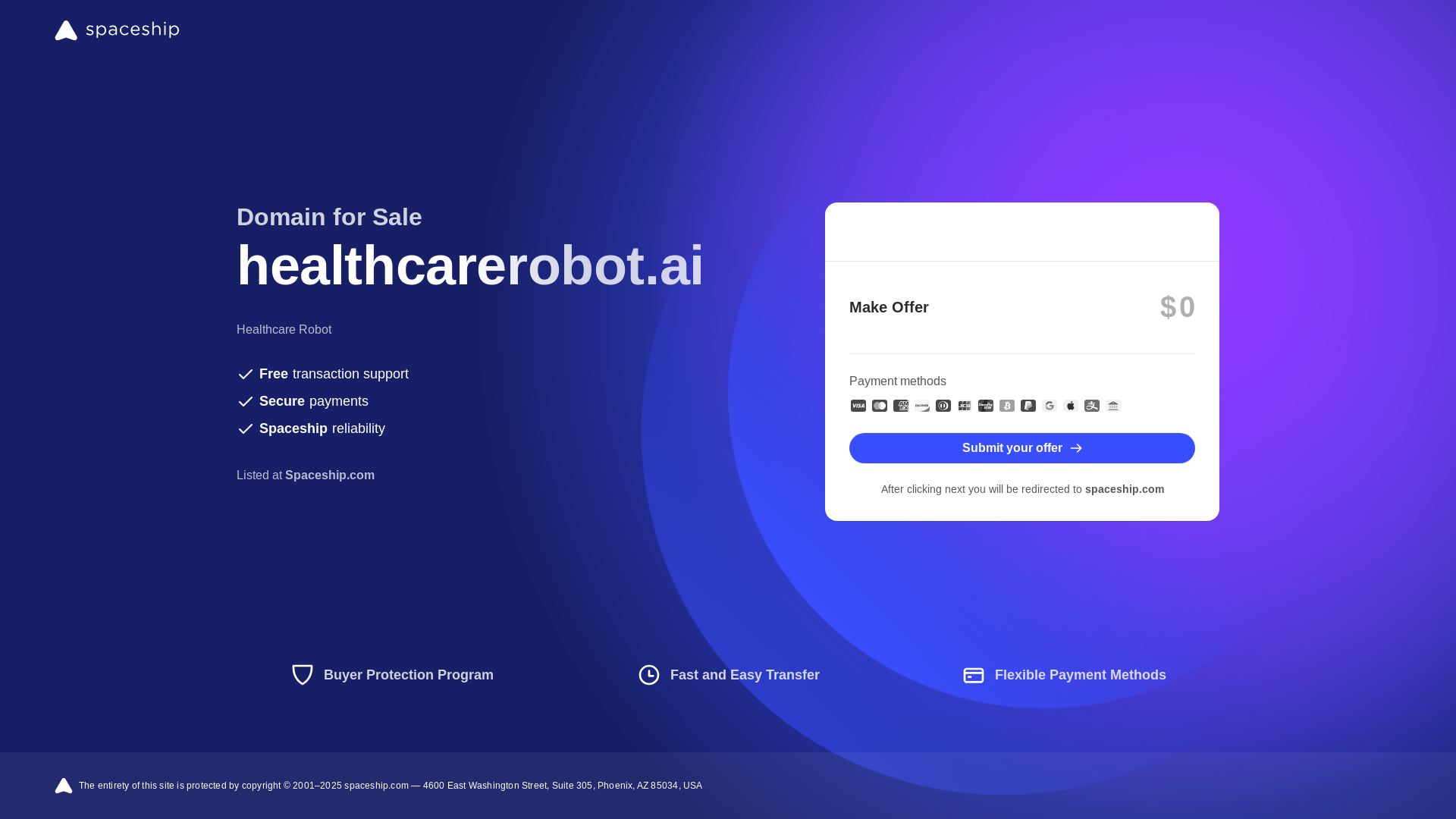 website screenshot of https://healthcarerobot.ai/