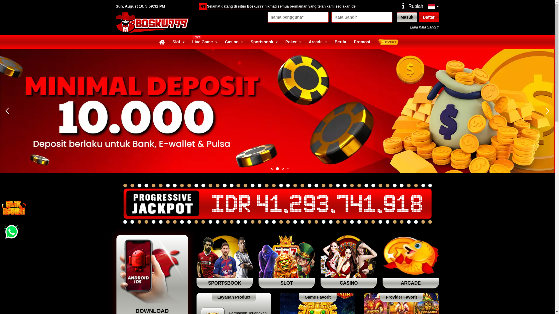 website screenshot of https://bosku777inc.com/
