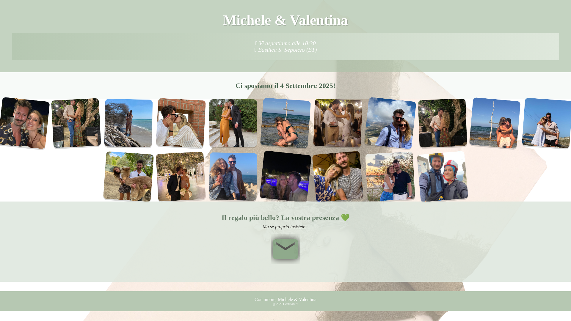 website screenshot of https://micheleevalentinasposi.it/