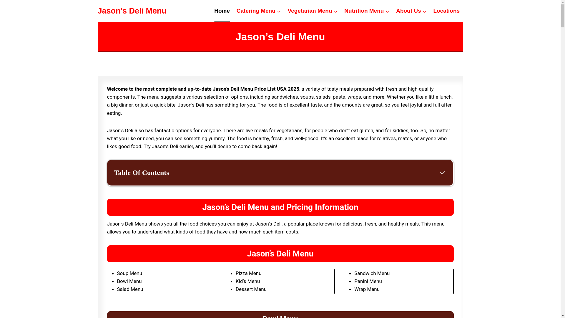 website screenshot of https://jasonsdelymenu.com/