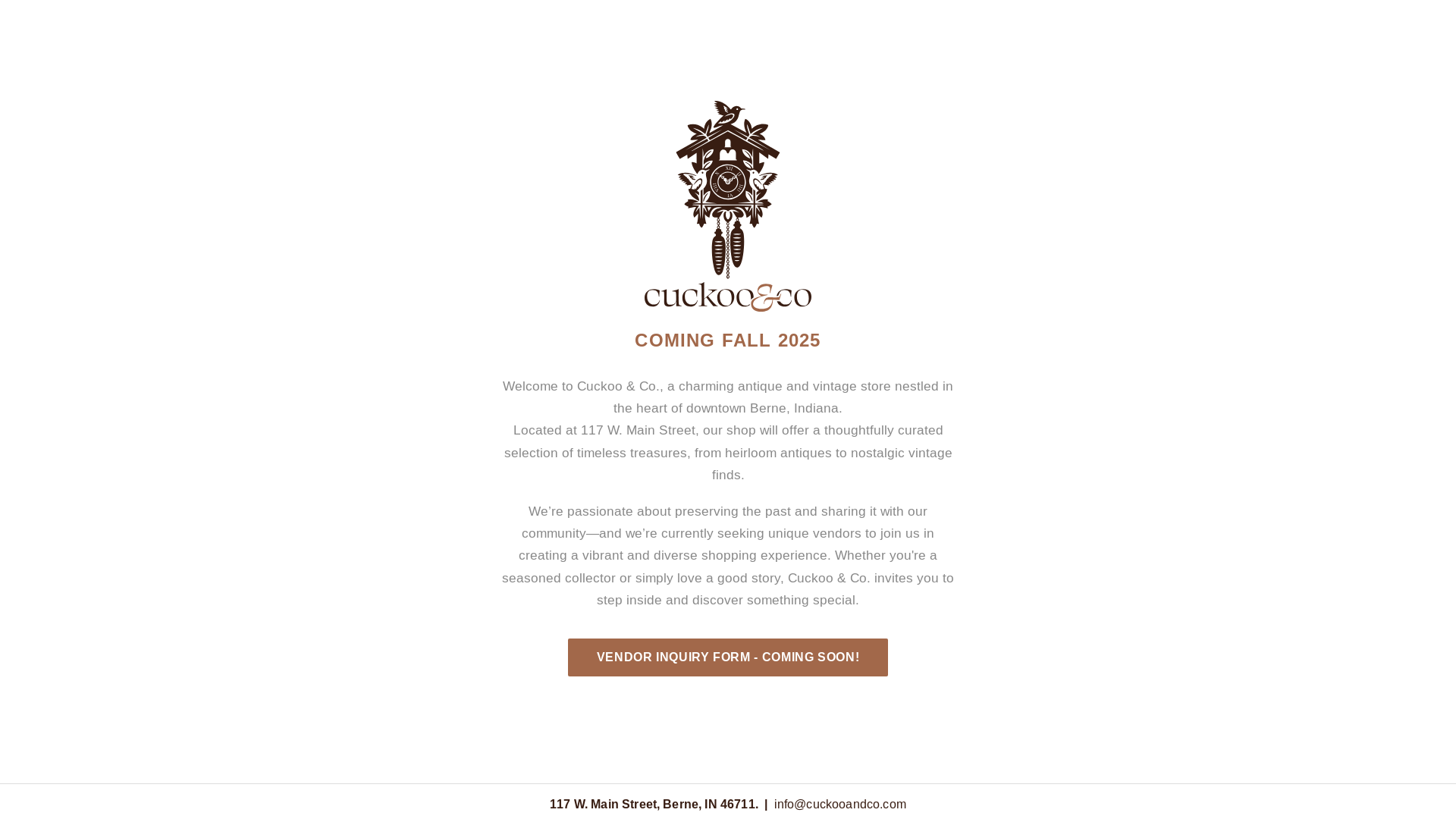 website screenshot of https://cuckooandco-landing-page.pages.dev/