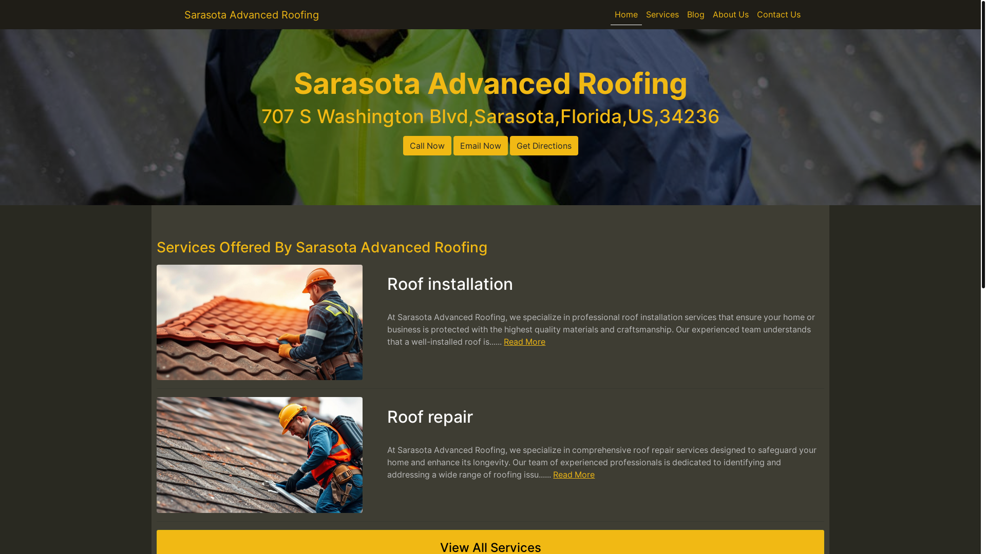 website screenshot of https://sarasota-advanced-roofing.pages.dev/