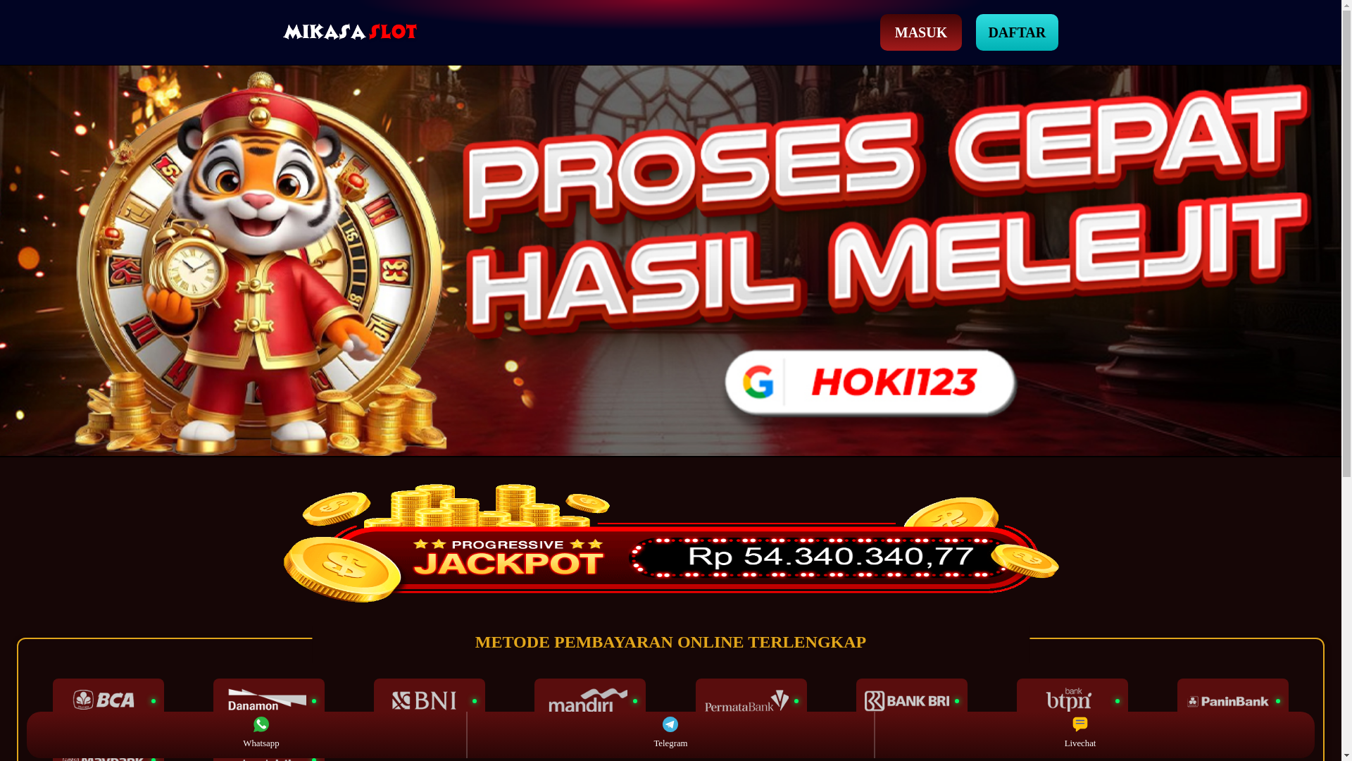 website screenshot of https://mikasaslot.net/