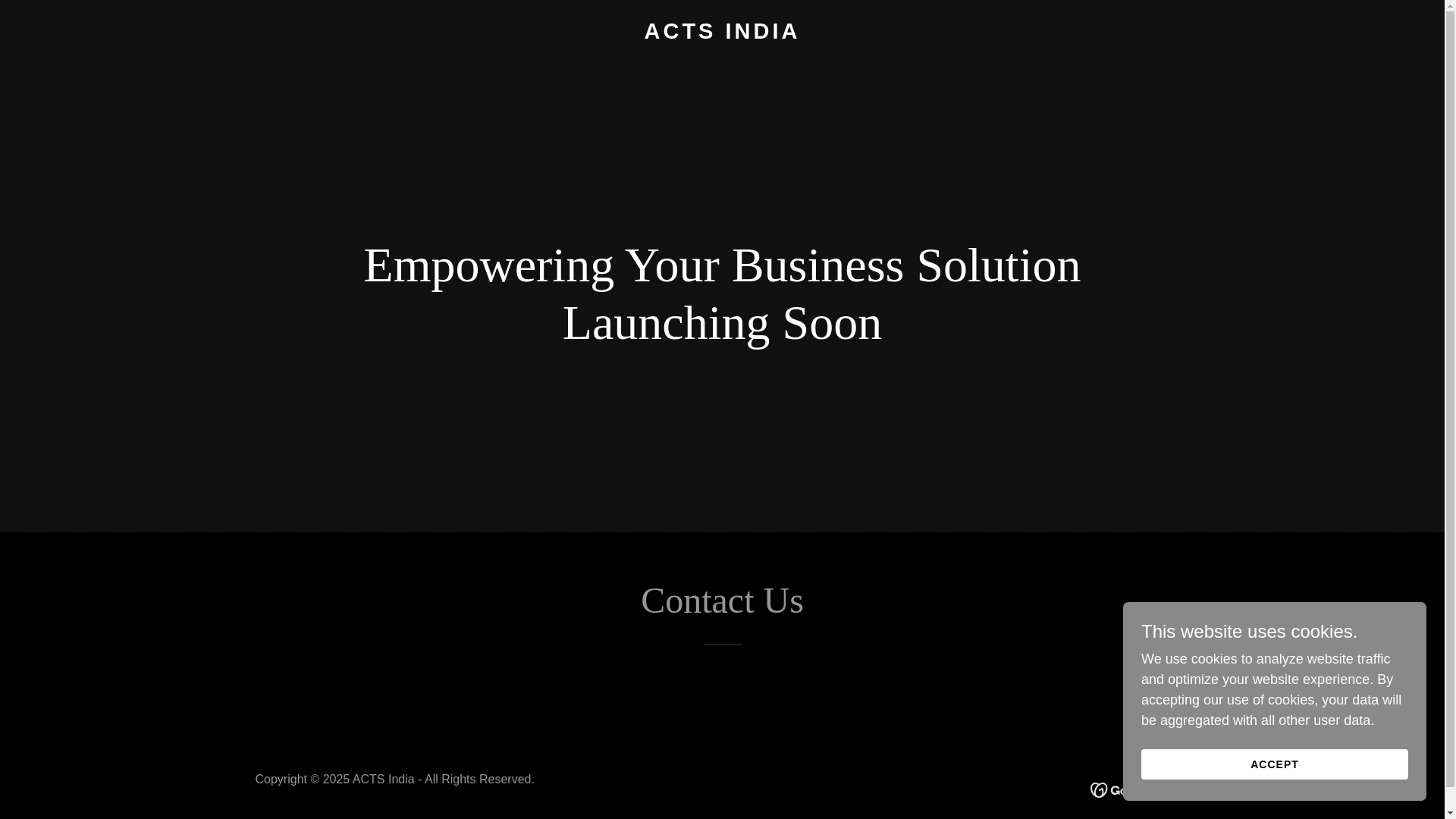 website screenshot of https://actsindia.biz/