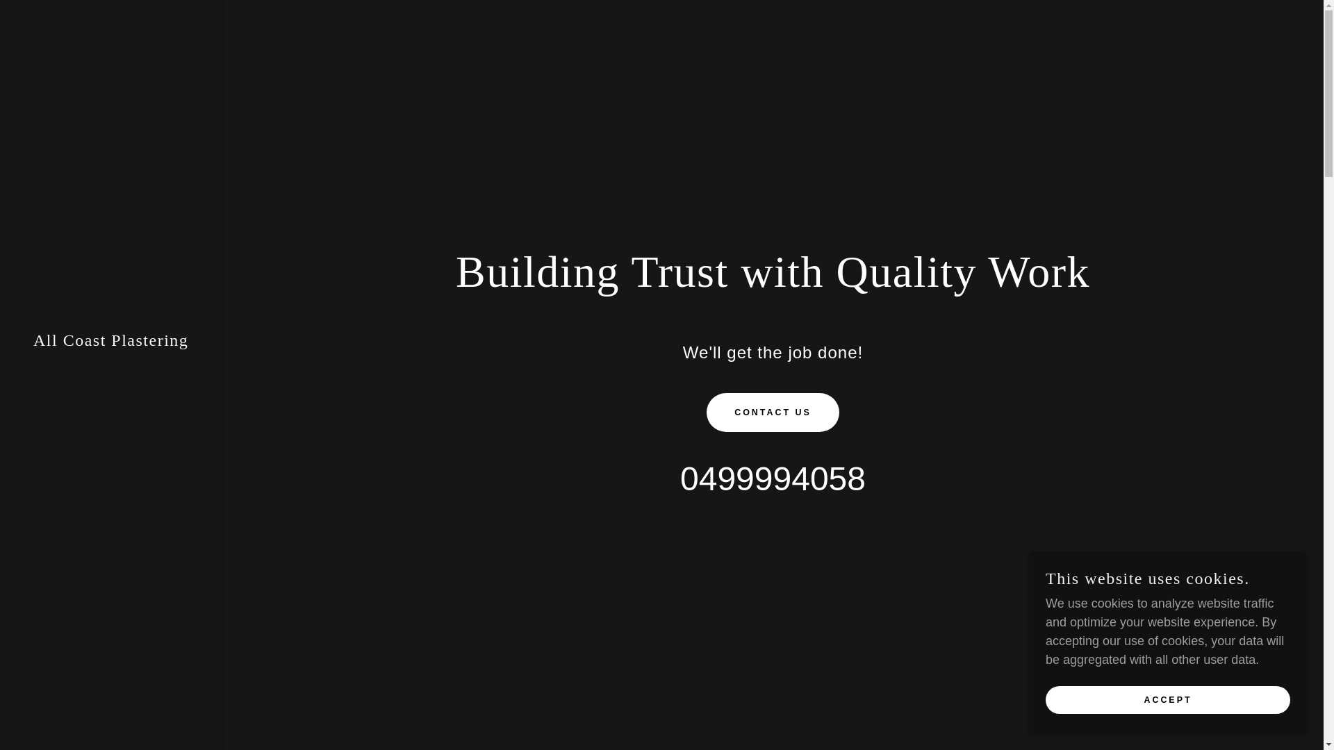 website screenshot of https://allcoastplastering.com.au/