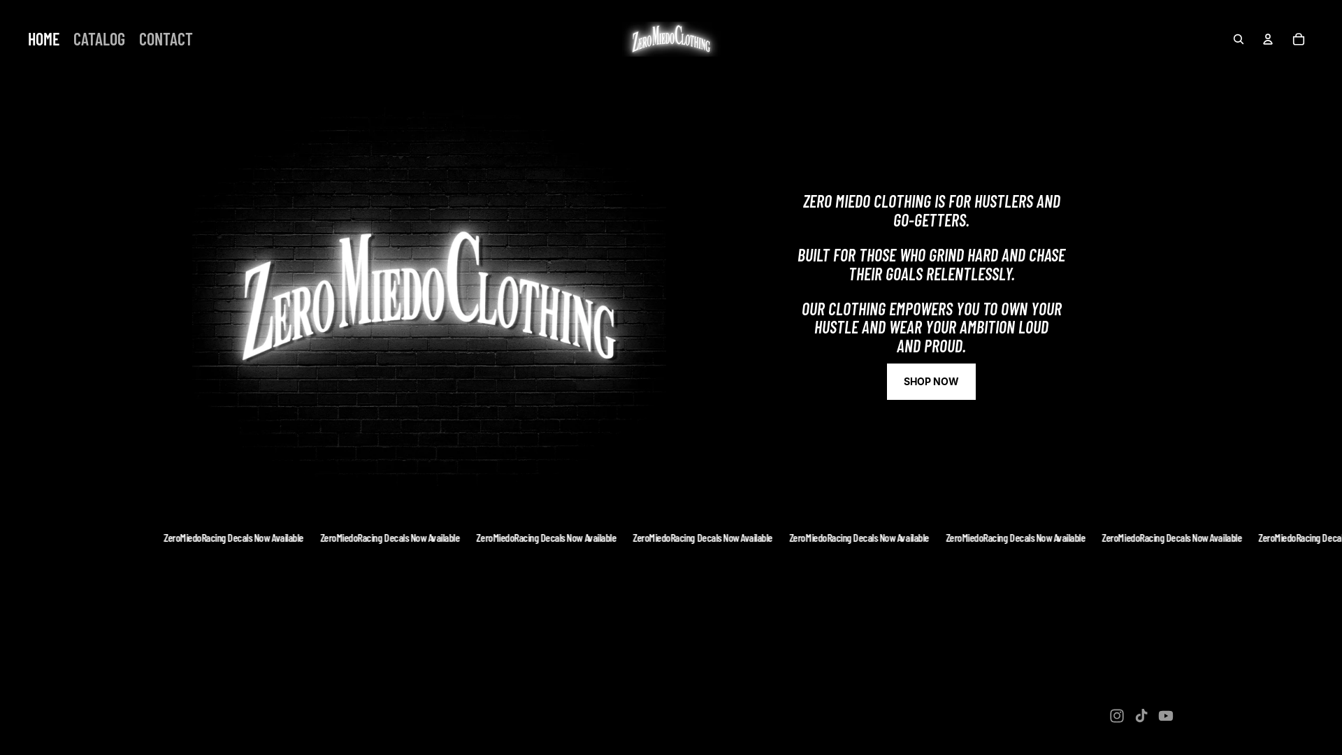 website screenshot of https://zeromiedoempire.com/