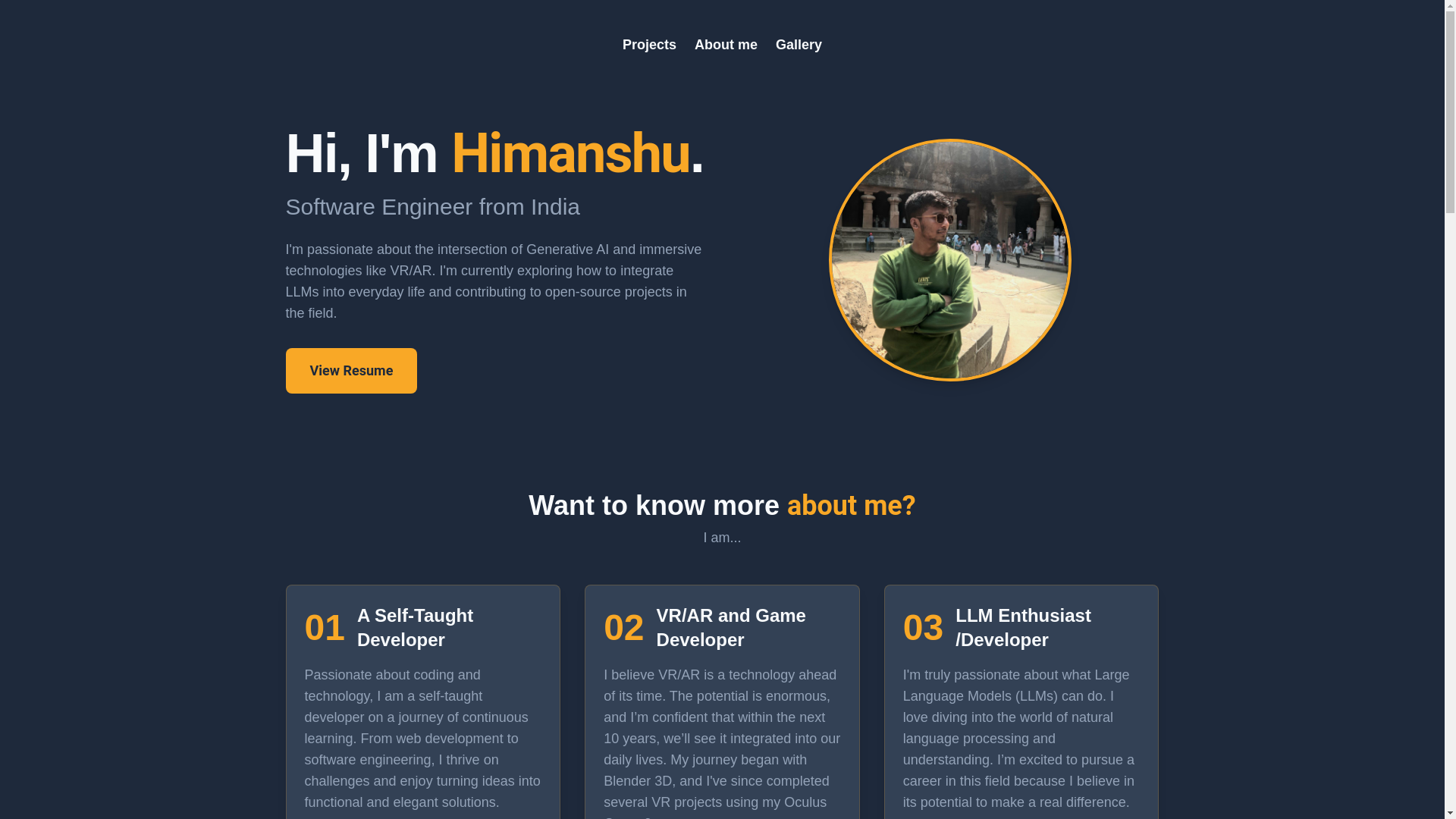 website screenshot of https://himanshudas.pages.dev/
