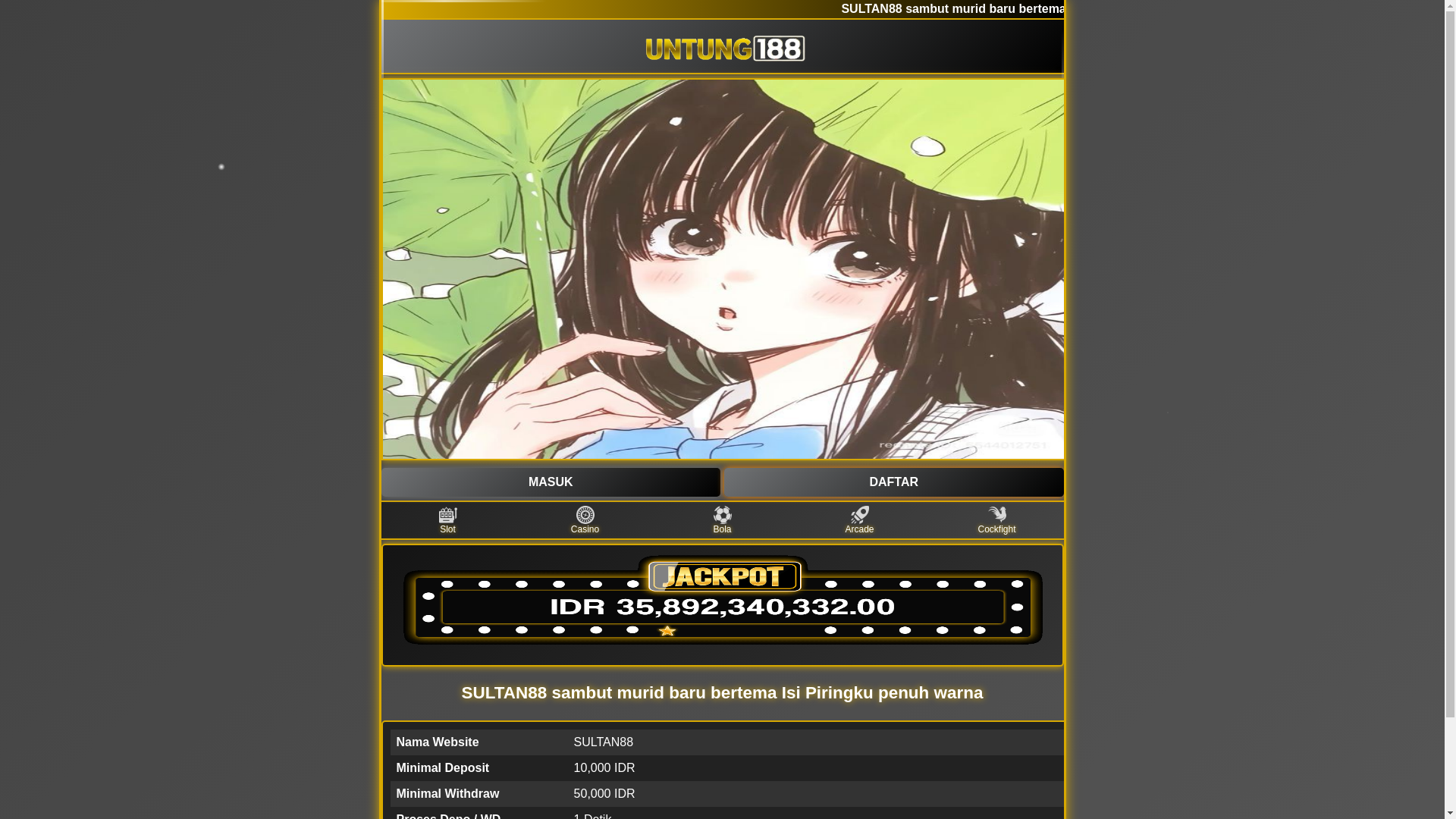 website screenshot of https://sultan88-8w1.pages.dev/