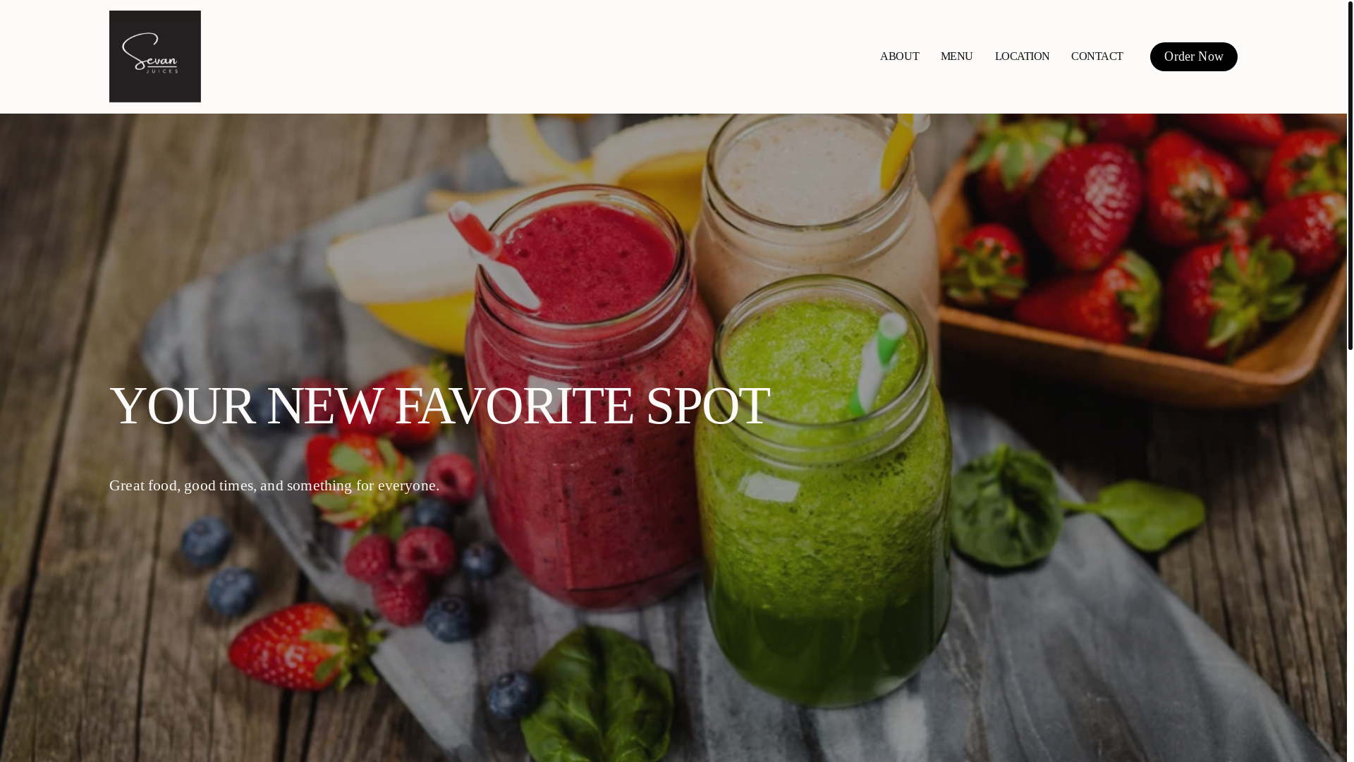 website screenshot of https://sevanjuices.com/