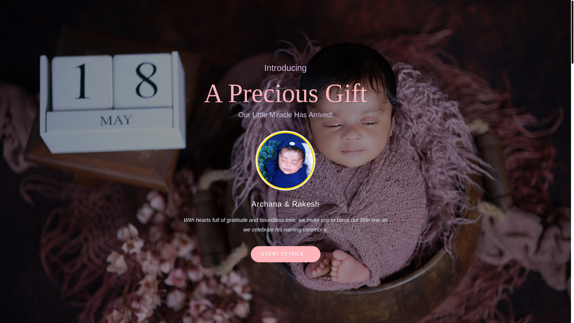 website screenshot of https://baby-of-archana-rakesh.pages.dev/
