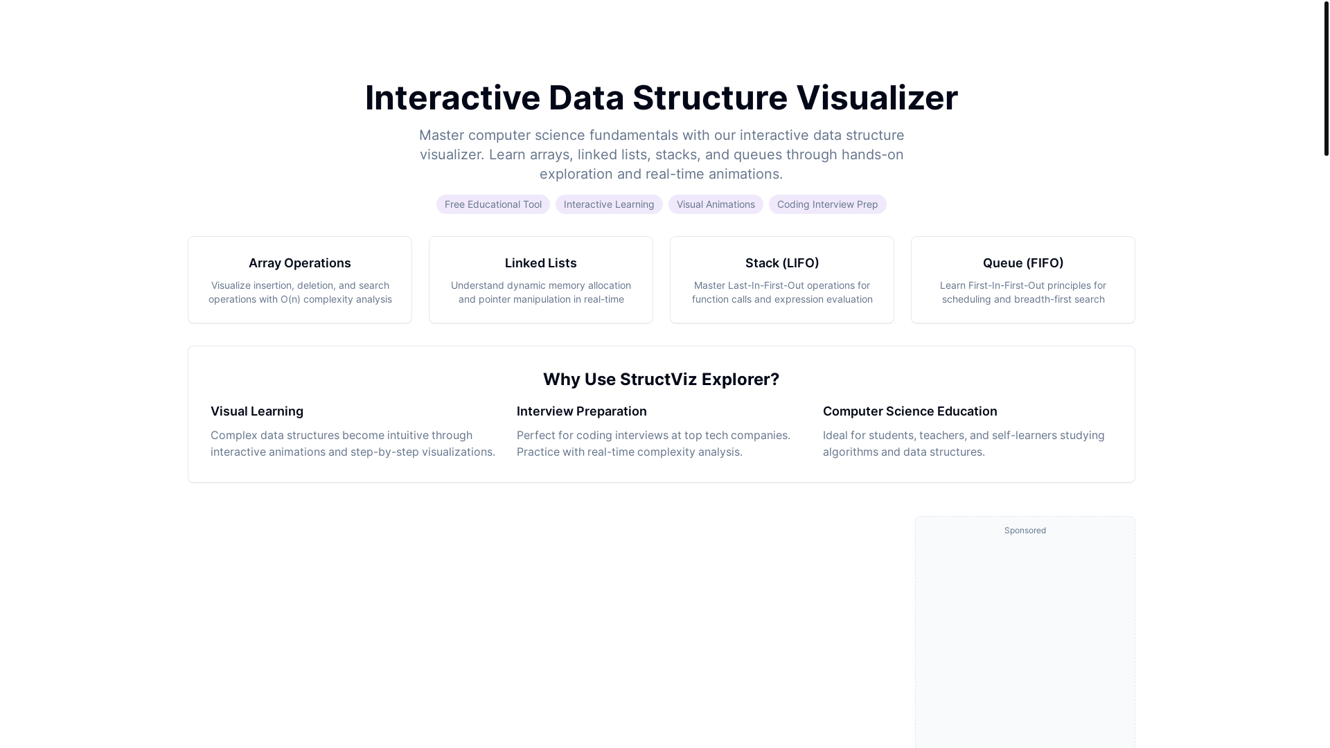 website screenshot of https://structviz.com/