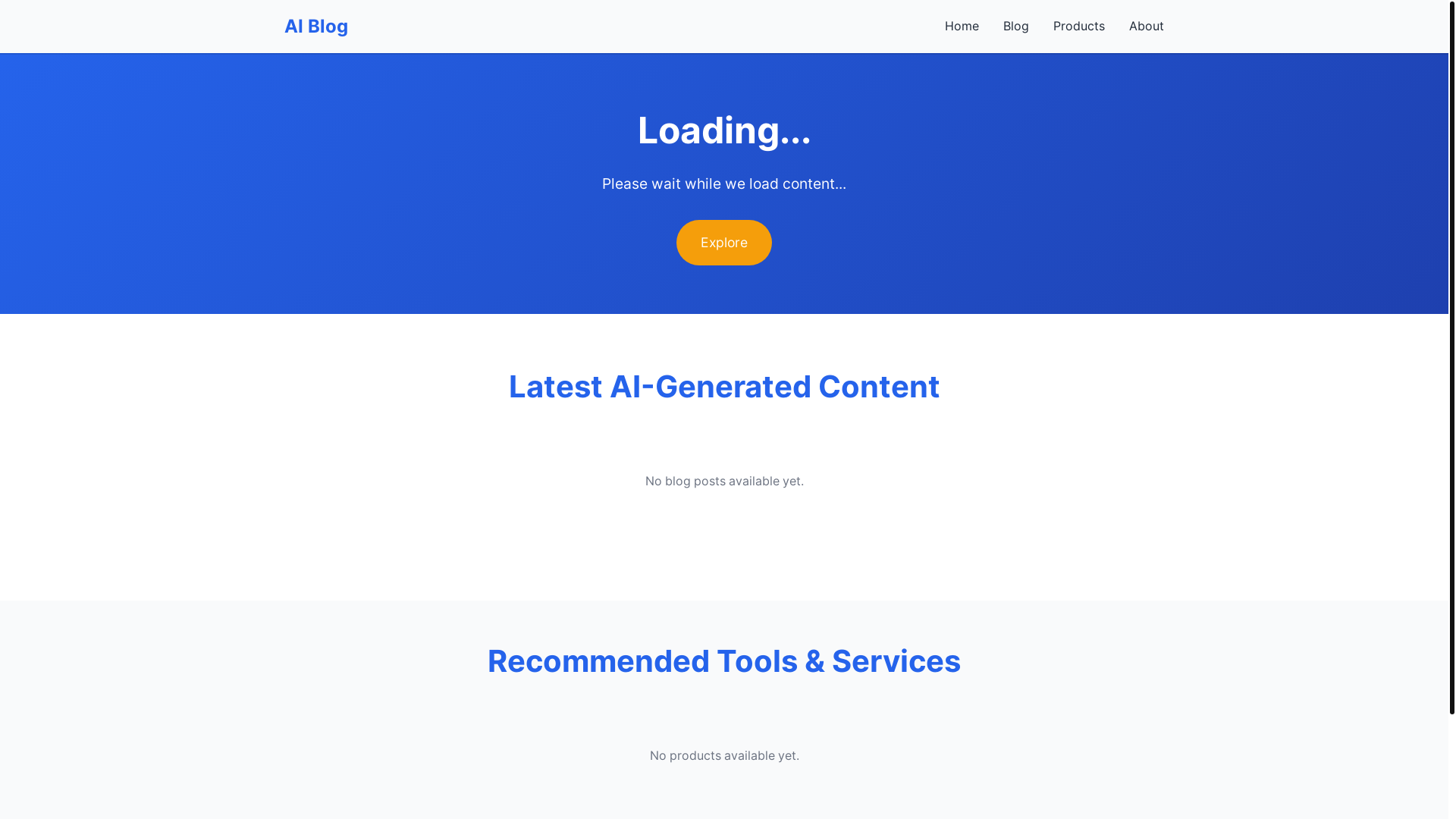 website screenshot of https://ai-blog-frontend.pages.dev/