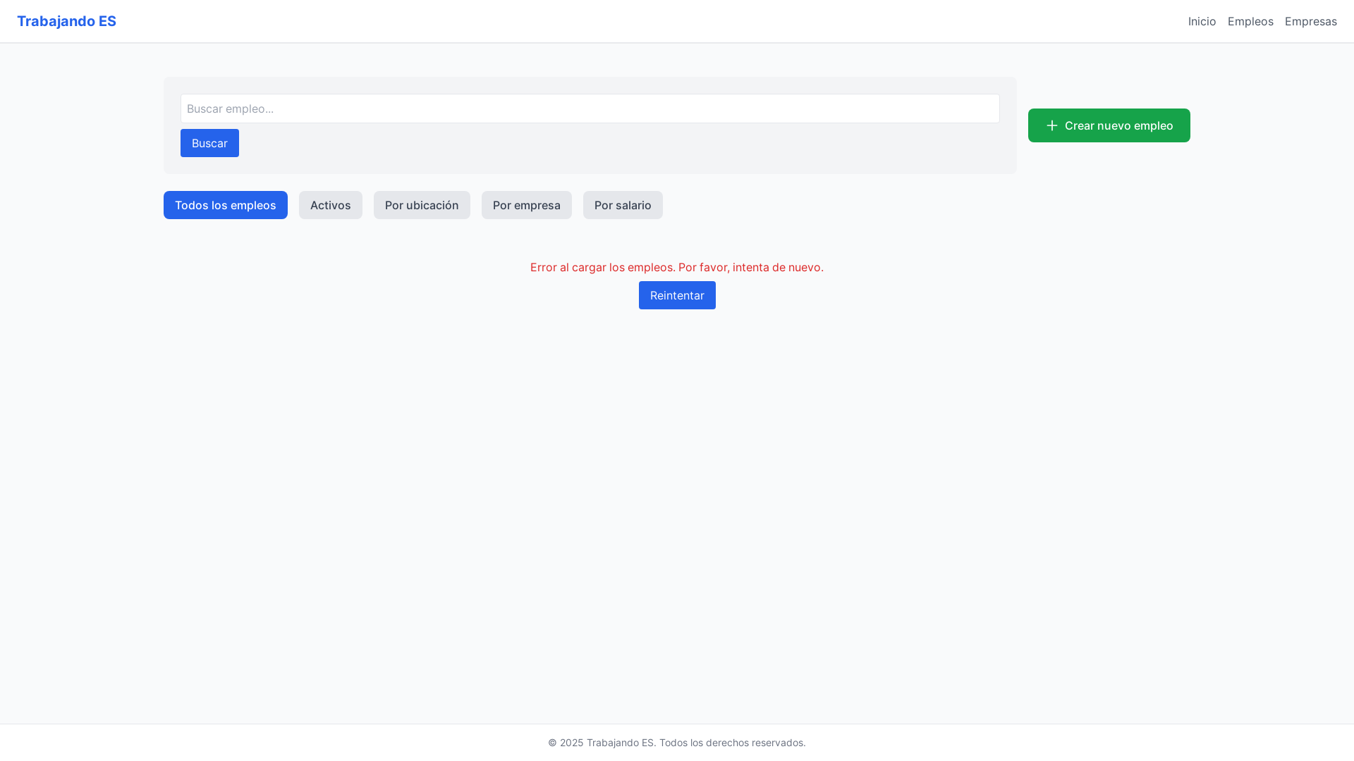 website screenshot of https://tueuroempleo.com/