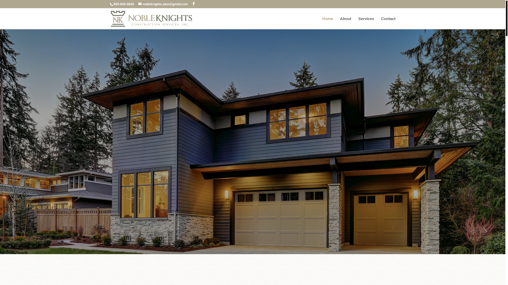 website screenshot of https://pronobleknightsconstructionservices.com/