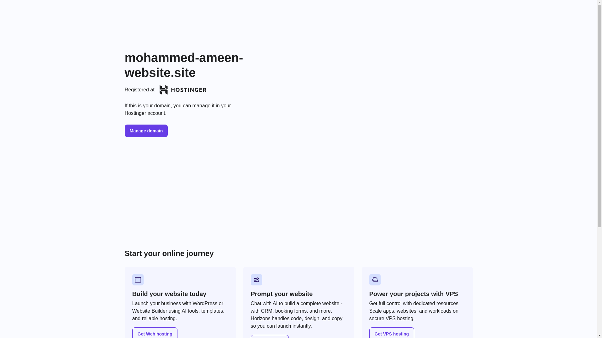 website screenshot of https://mohammed-ameen-website.site/