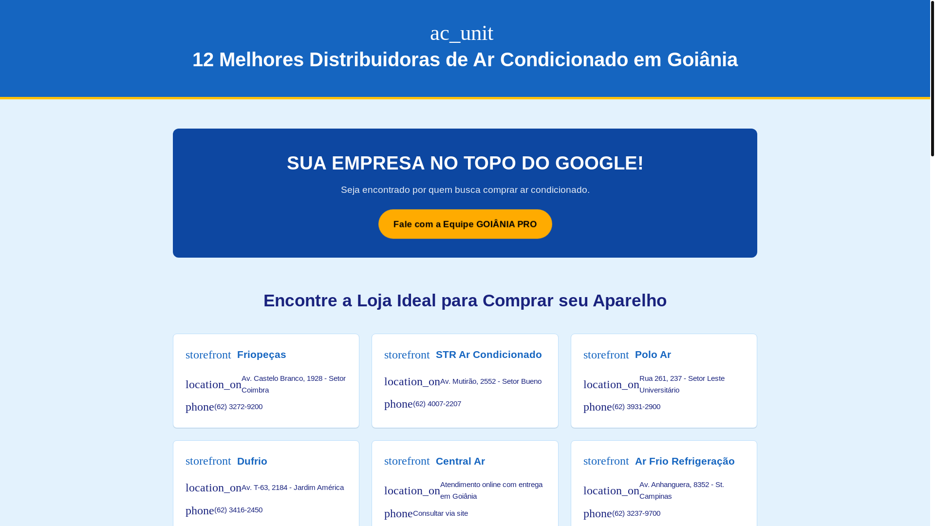 website screenshot of https://distribuidora-ar-condicionado.pages.dev/