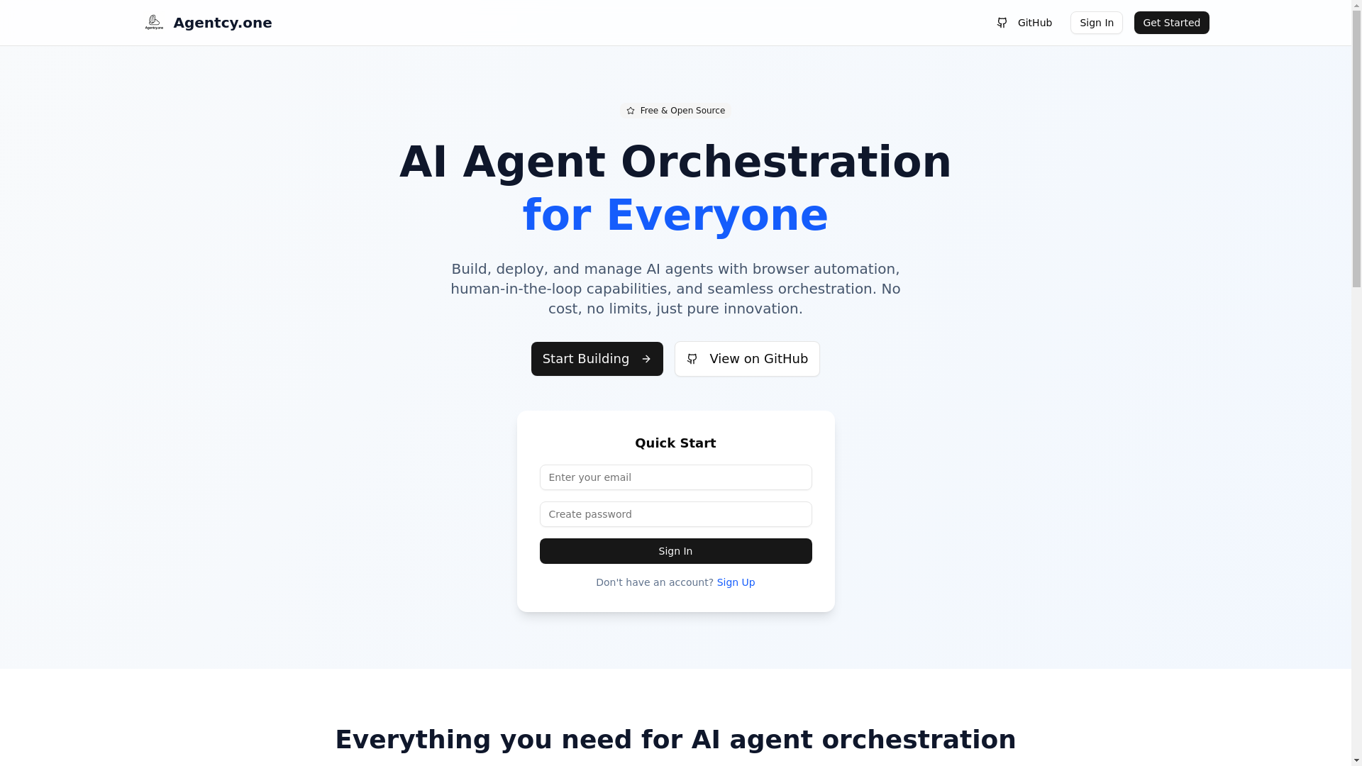 website screenshot of https://agentcy-one.pages.dev/