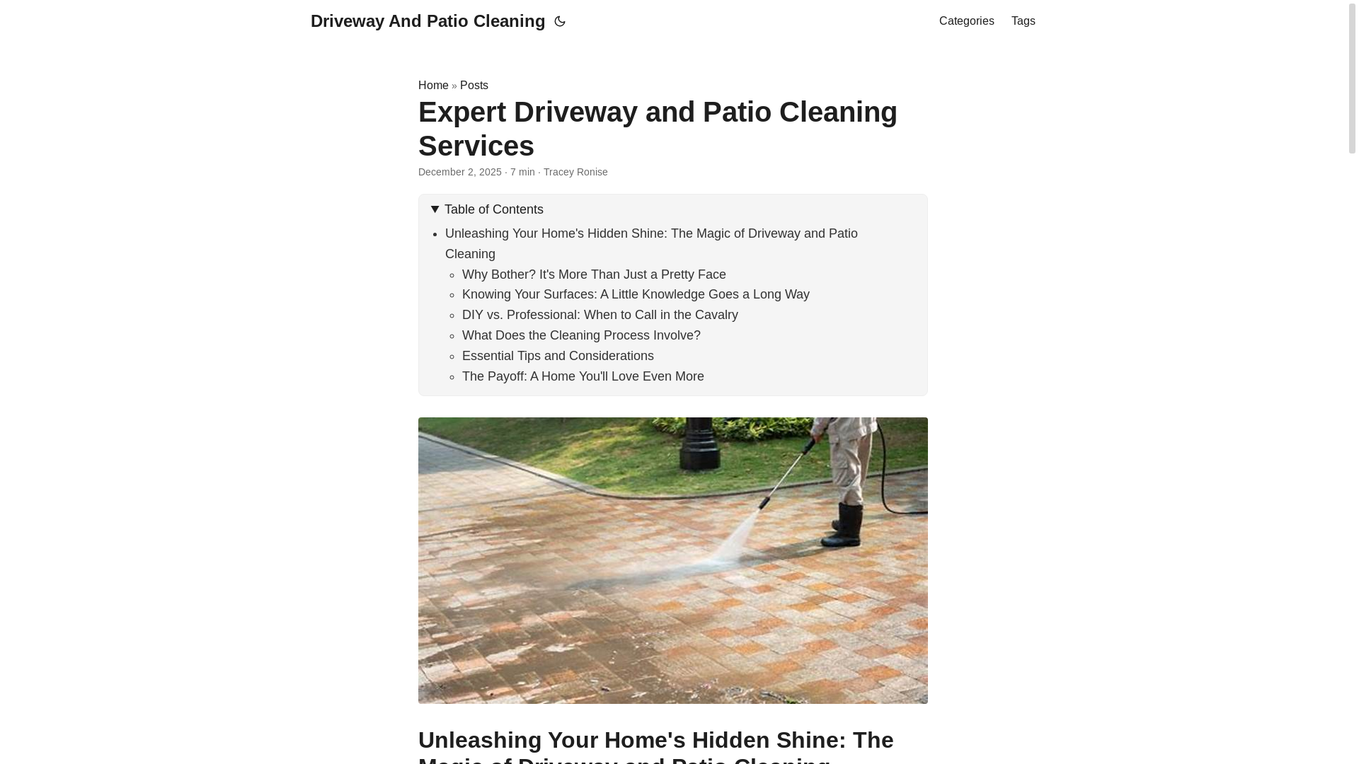 website screenshot of https://drivewayandpatiocleaning2.pages.dev/