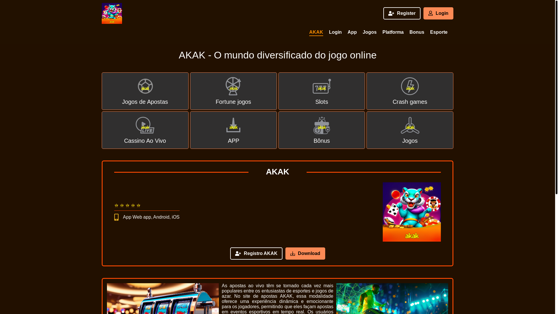website screenshot of https://akak-1b.com/