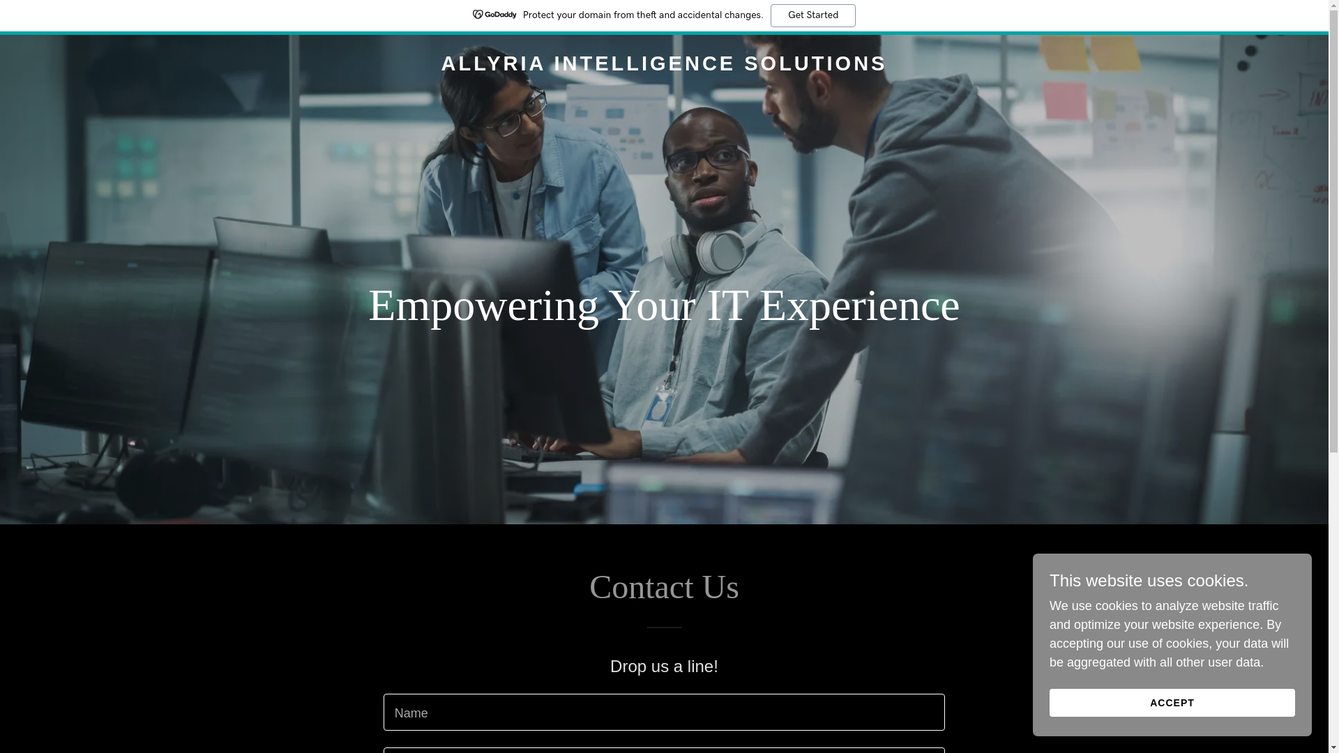 website screenshot of https://allyriaintelligence.com/