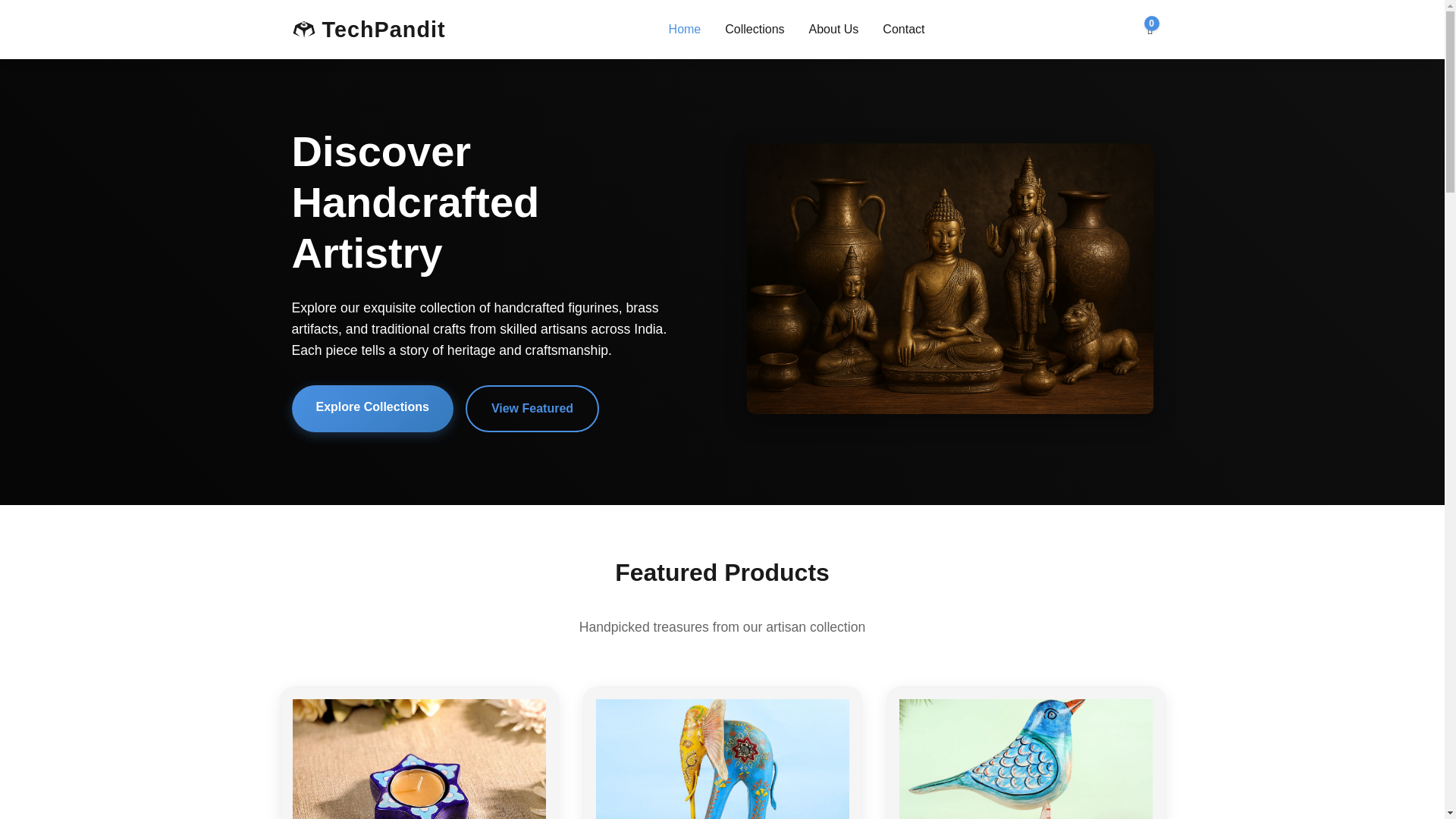 website screenshot of https://techpandit.shop/