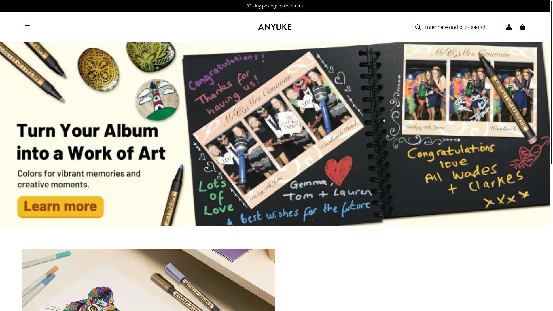 website screenshot of https://anyuke.art/