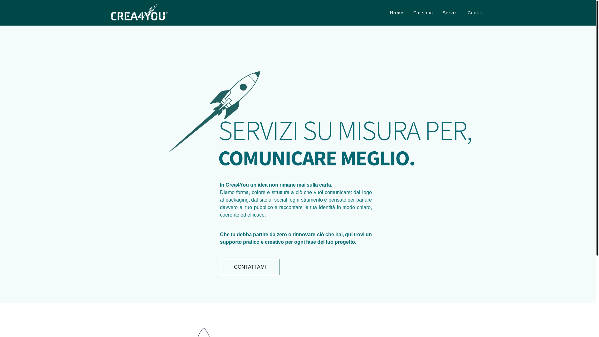 website screenshot of https://crea4you.it/