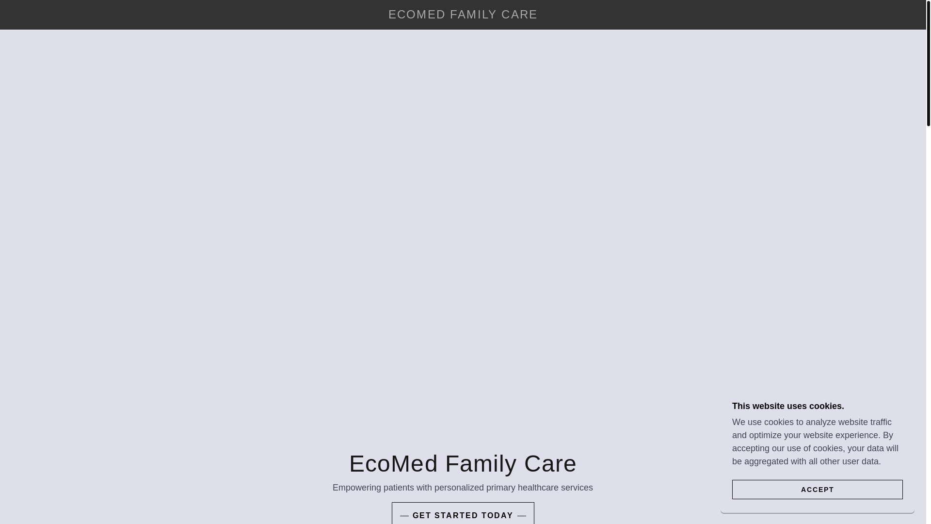 website screenshot of https://ecomedfamily.org/